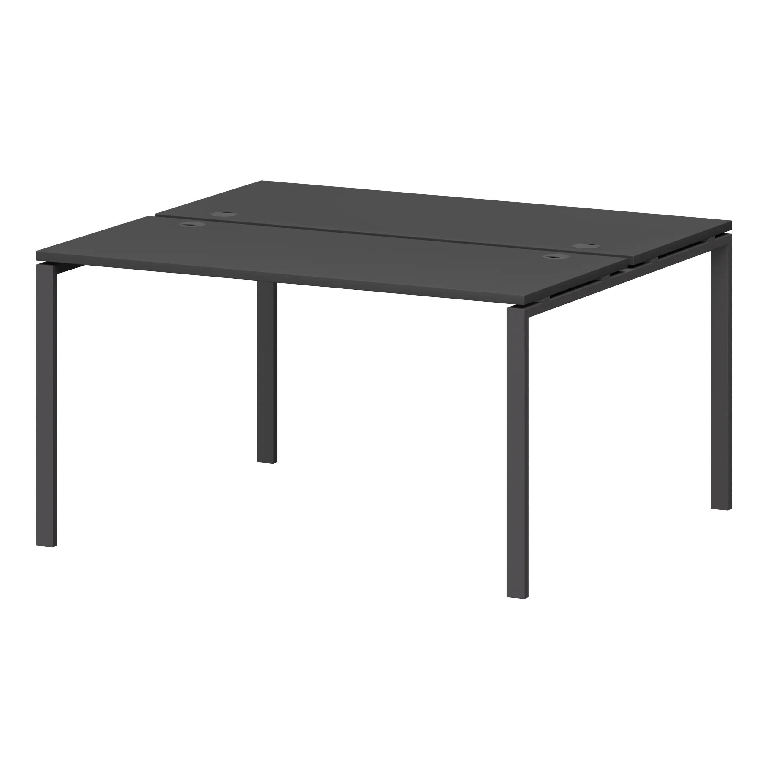 Бенч двойной на металлокаркасе Смарт СМС2-П-12К.120.Пр25 Графит/Антрацит