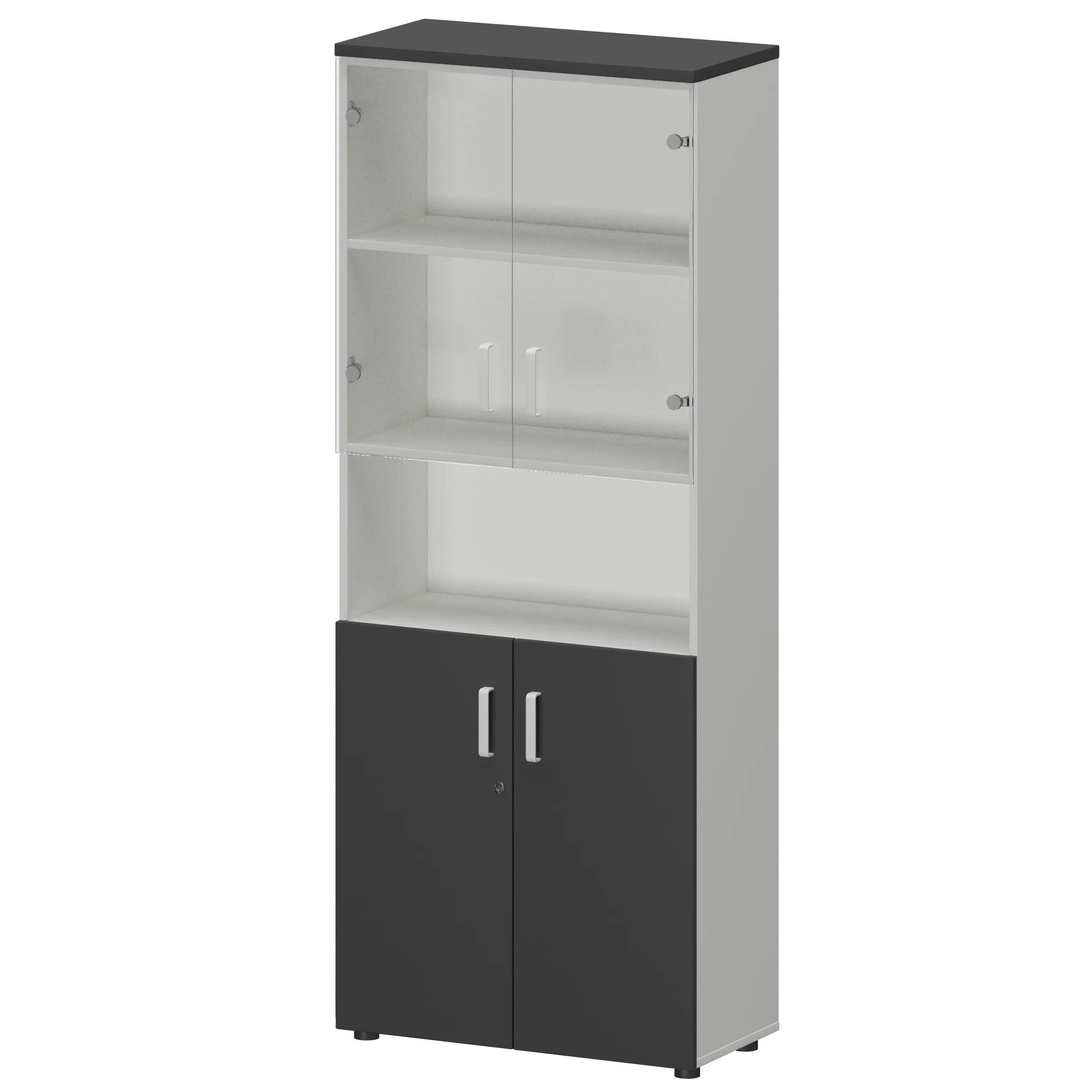 Шкаф Смарт СМШ-58Д2С2 Тип2 Белый/Графит