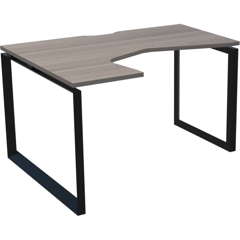 Стол эргономичный левый на металлокаркасе Аргентум-МП НТМП.О-060.ЛВ Лиственница/Антрацит