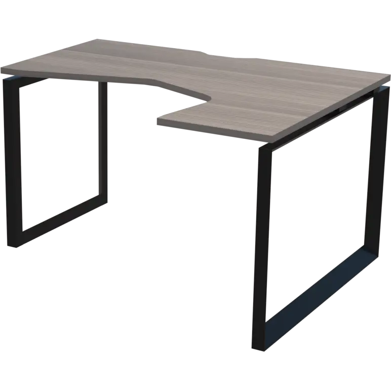 Стол эргономичный правый на металлокаркасе Аргентум-МП НТМП.О-060.ПР Лиственница/Антрацит