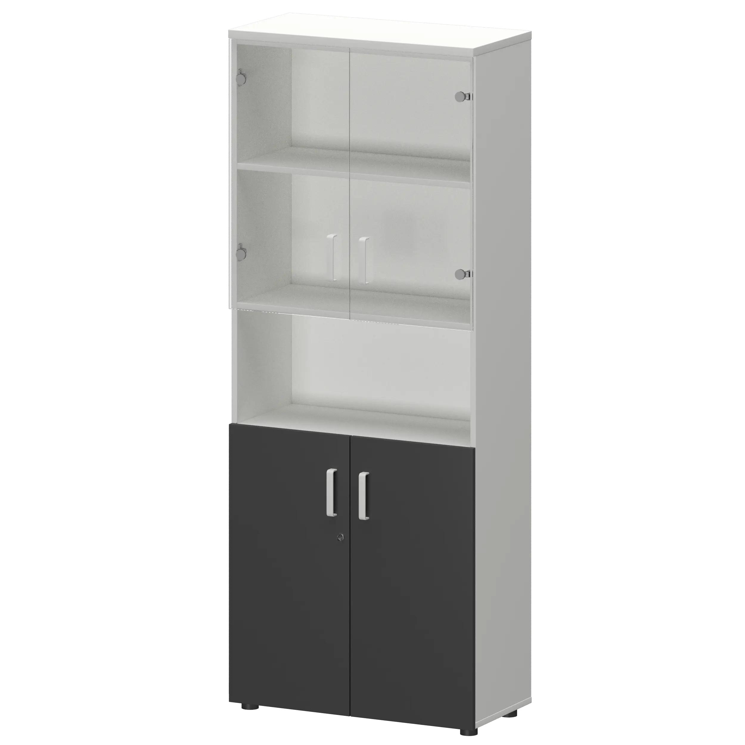 Шкаф Смарт СМШ-58Д2С2 Тип1 Белый/Графит