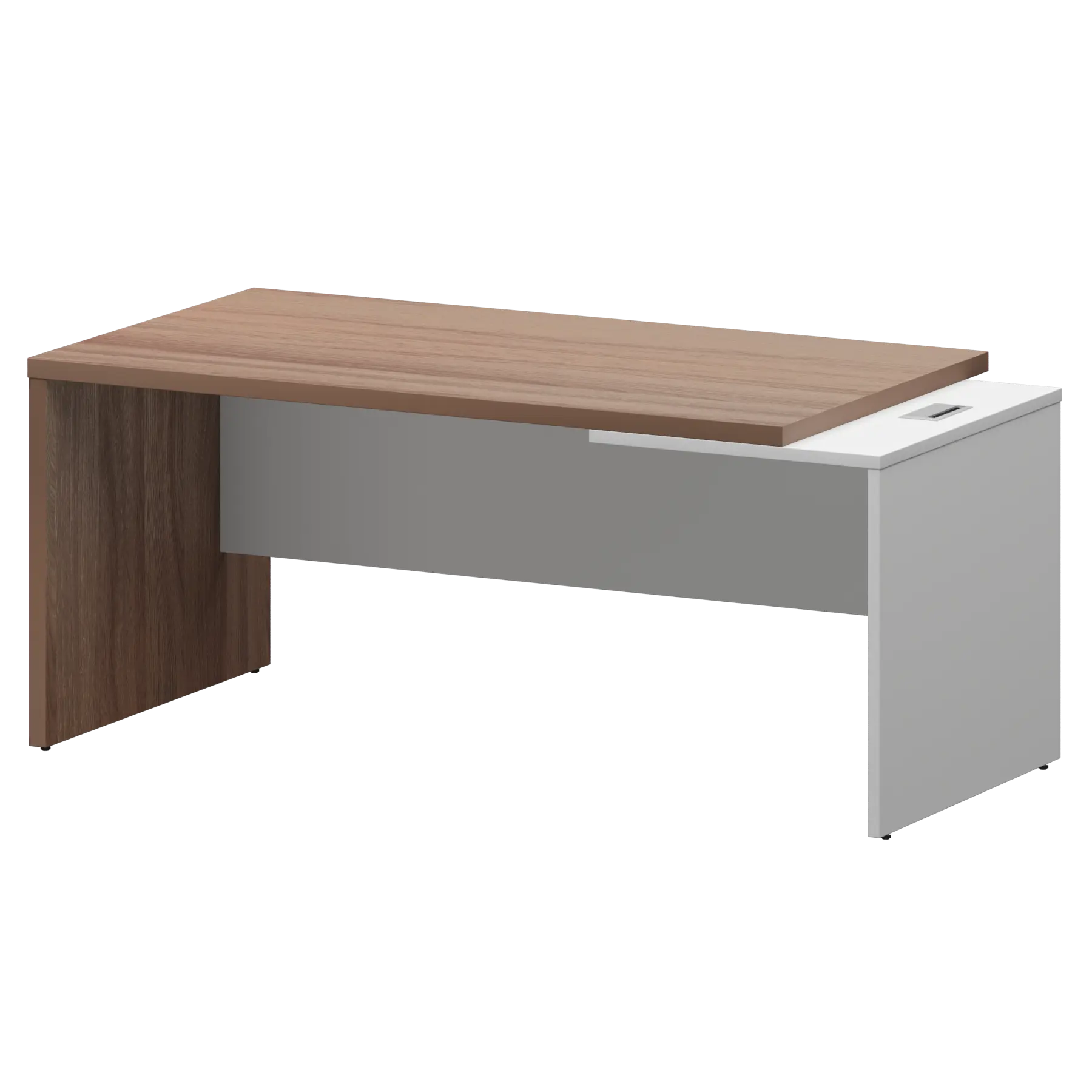 Стол руководителя правый Кортез KZ-18R Темный шимо/Белый