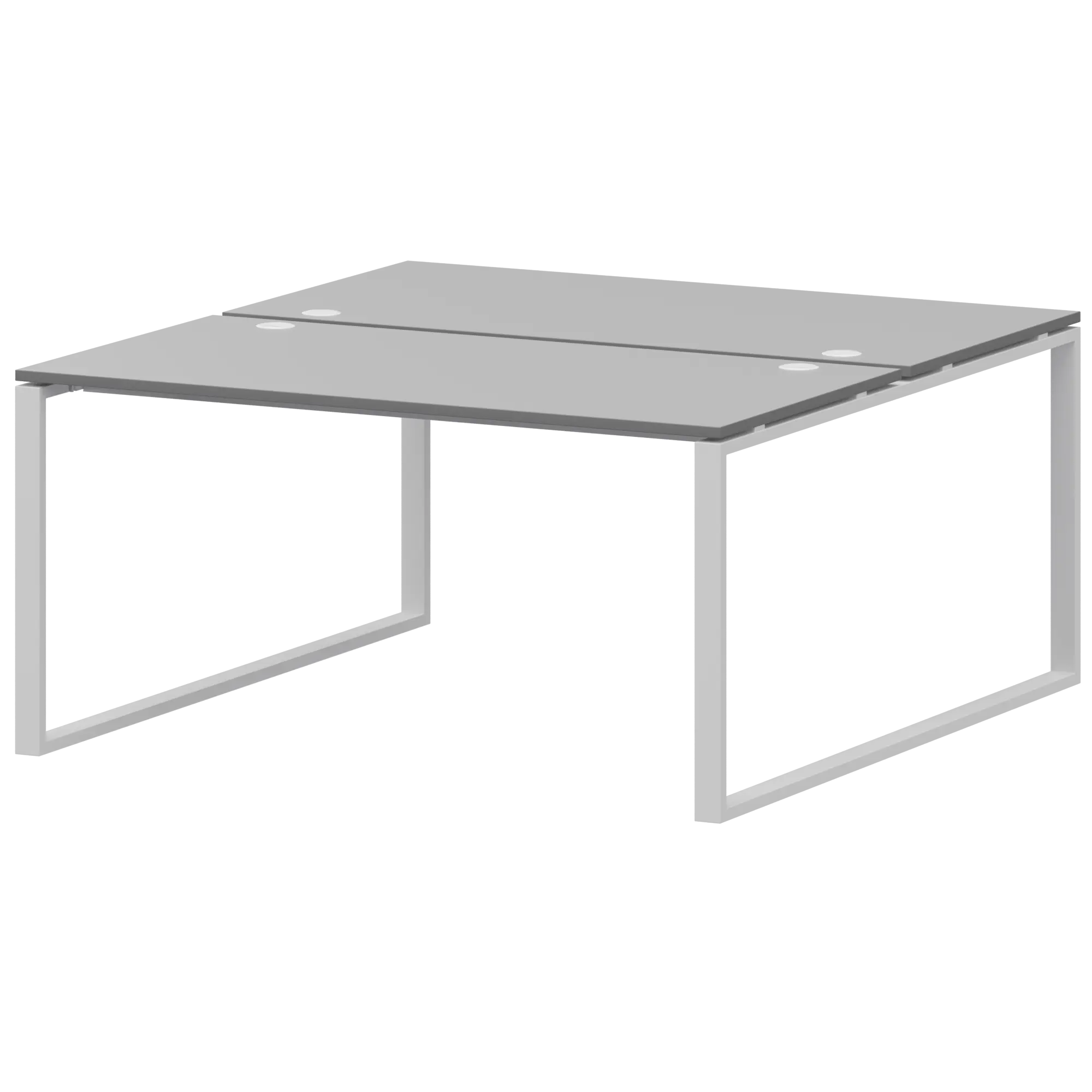 Бенч двойной на 2 рабочих места Арго-М АМБ.О-002 Серый/Белый