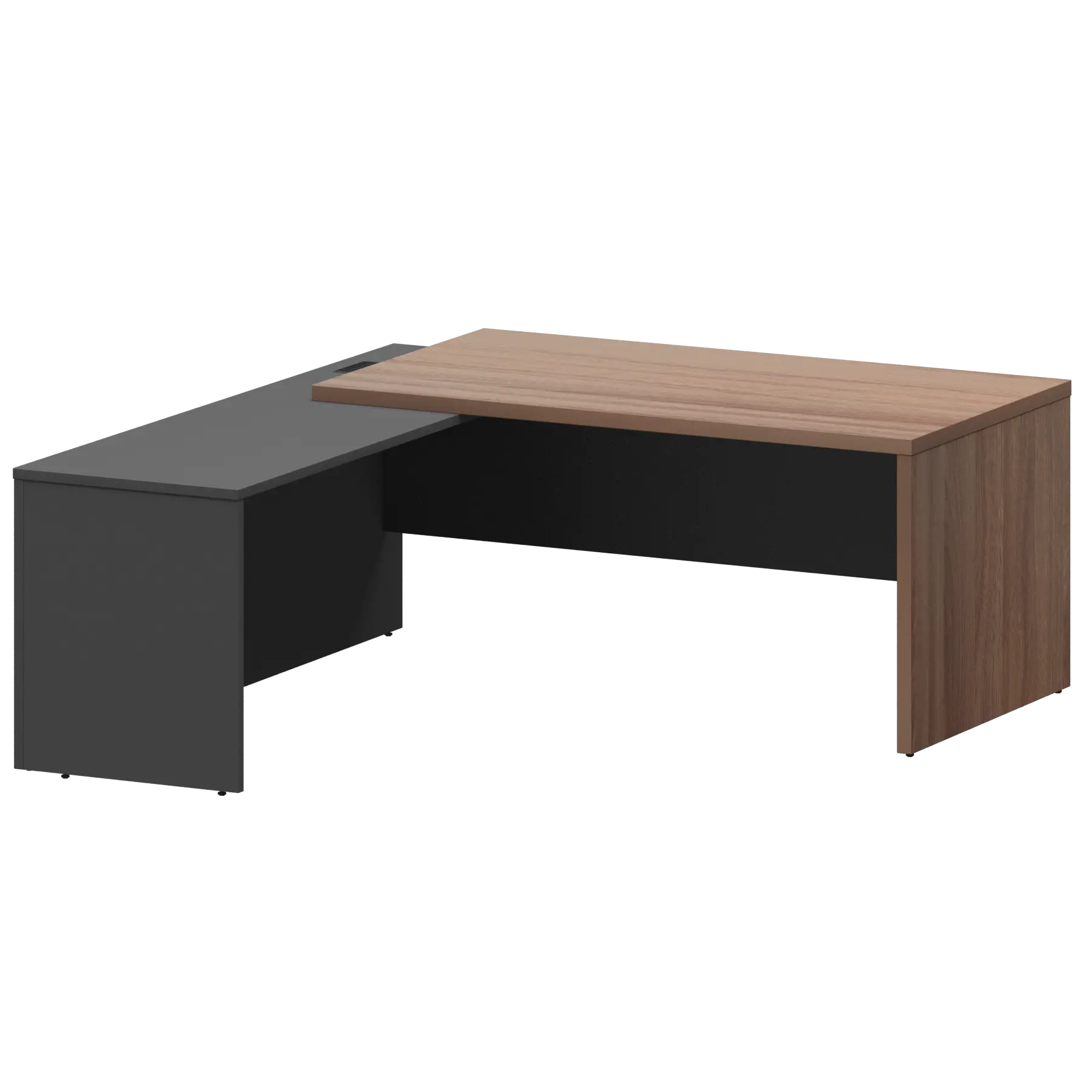 Стол руководителя левый Кортез KZP-18L Темный шимо/Графит