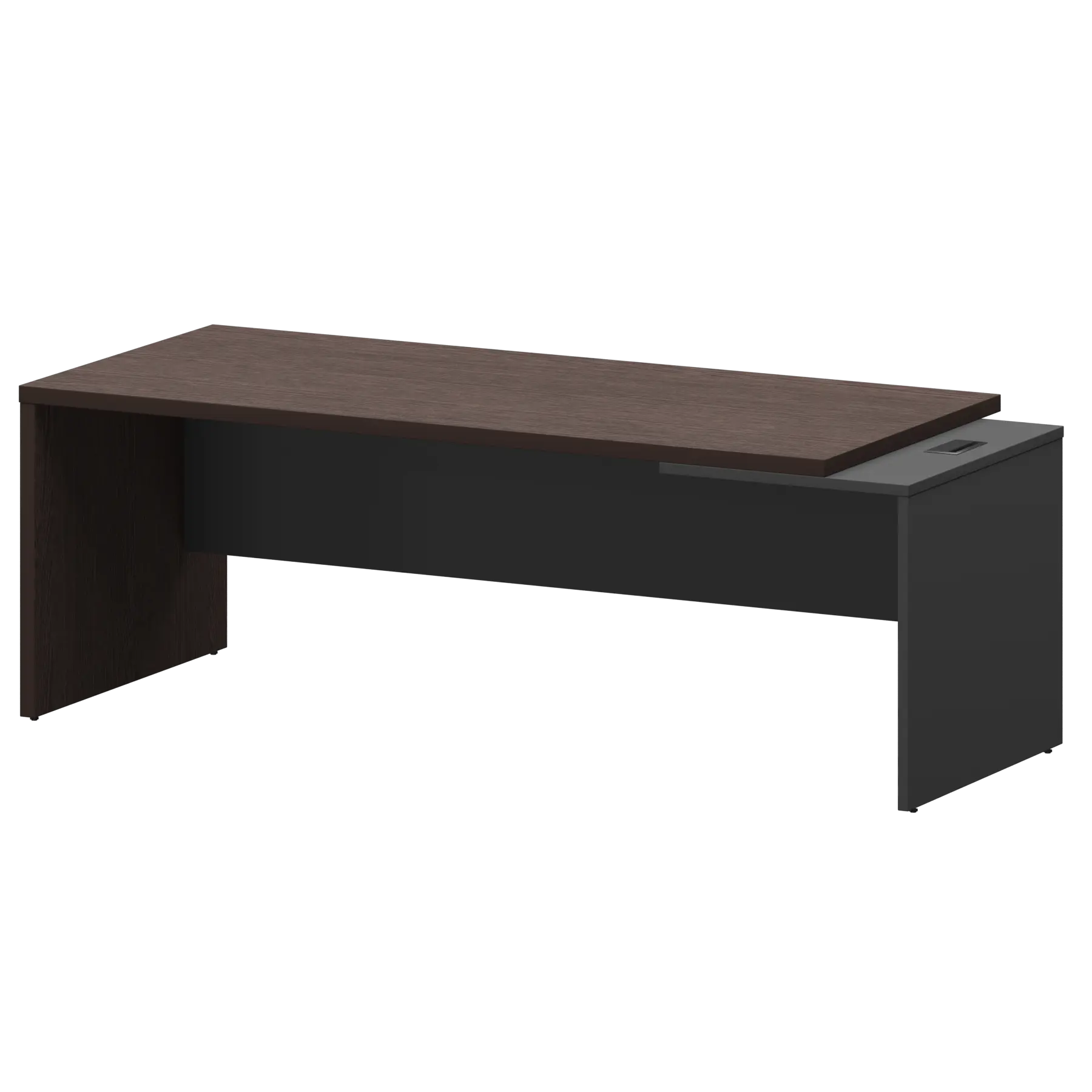 Стол руководителя правый Кортез KZ-22R Дуб венге/Графит