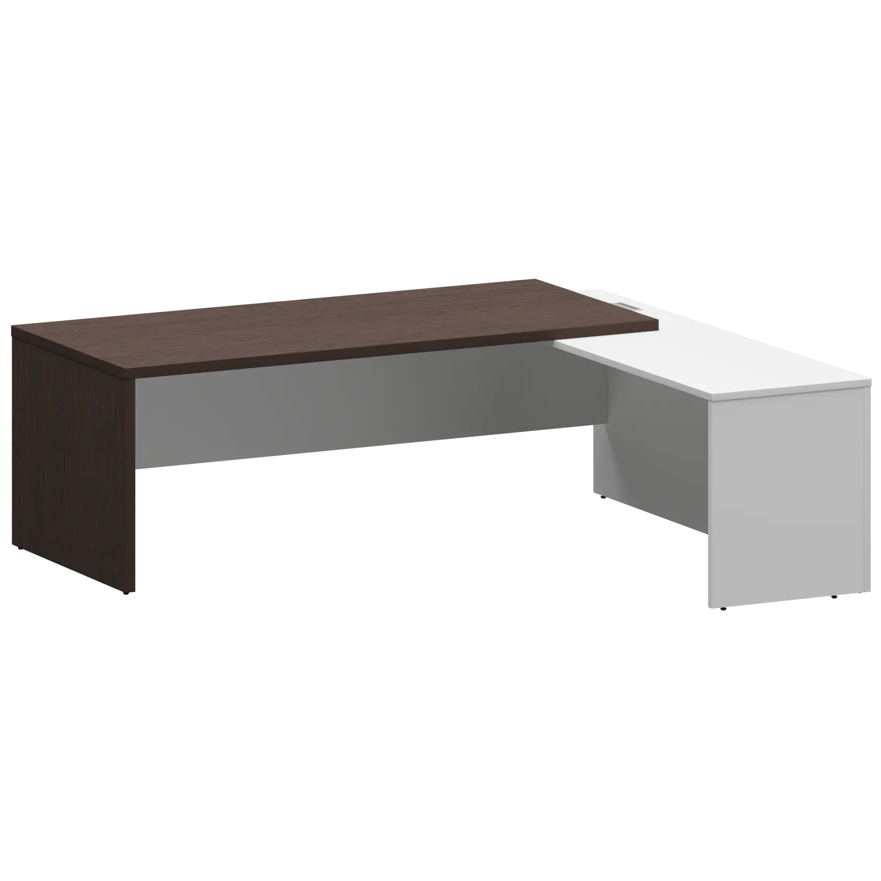 Стол руководителя правый Кортез KZP-22R Дуб венге/Белый