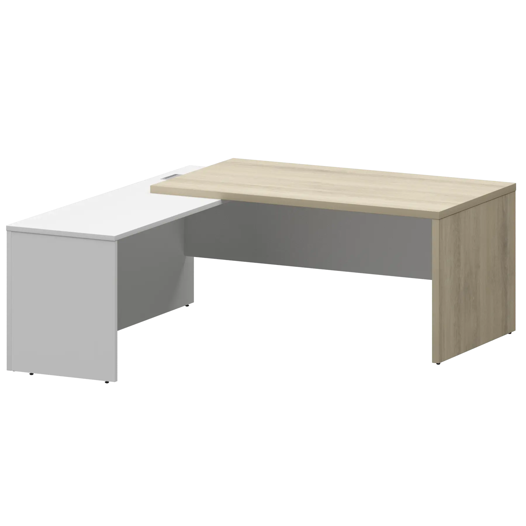 Стол руководителя левый Кортез KZP-18L Кронберг/Белый