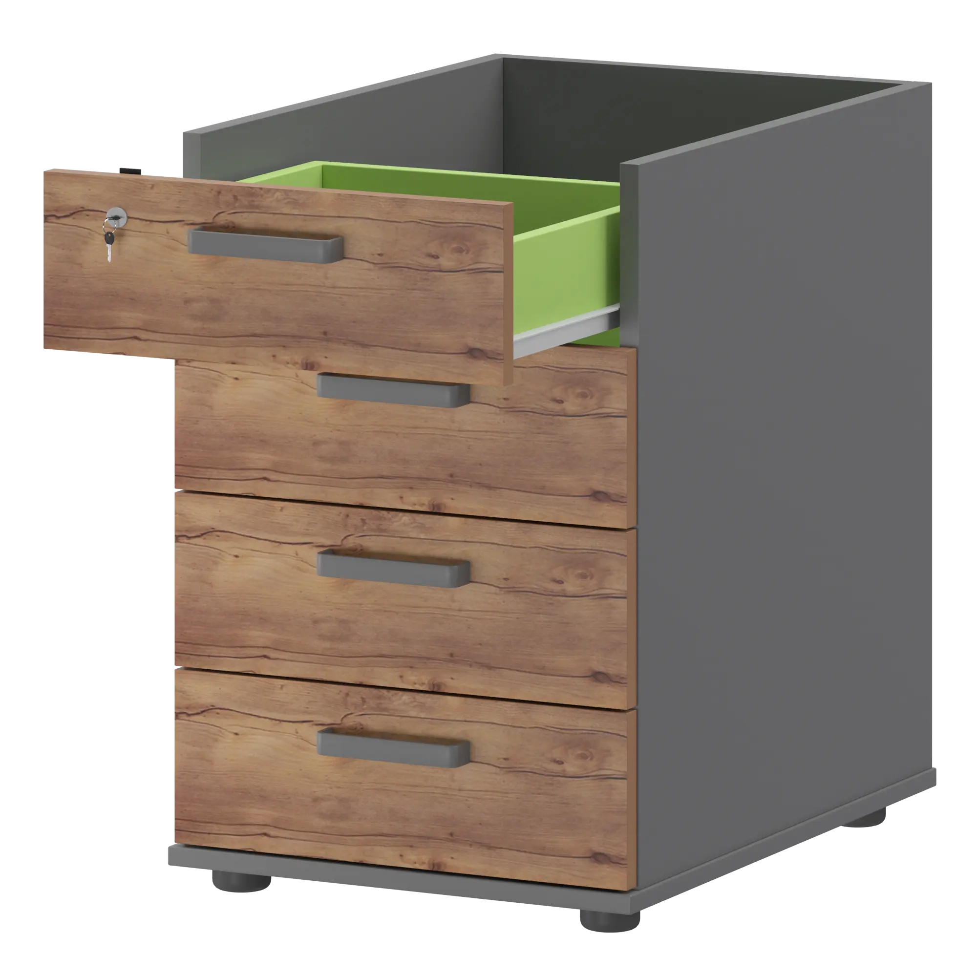 Корпус тумбы приставной Смарт СМТ-4П Графит/Таксония