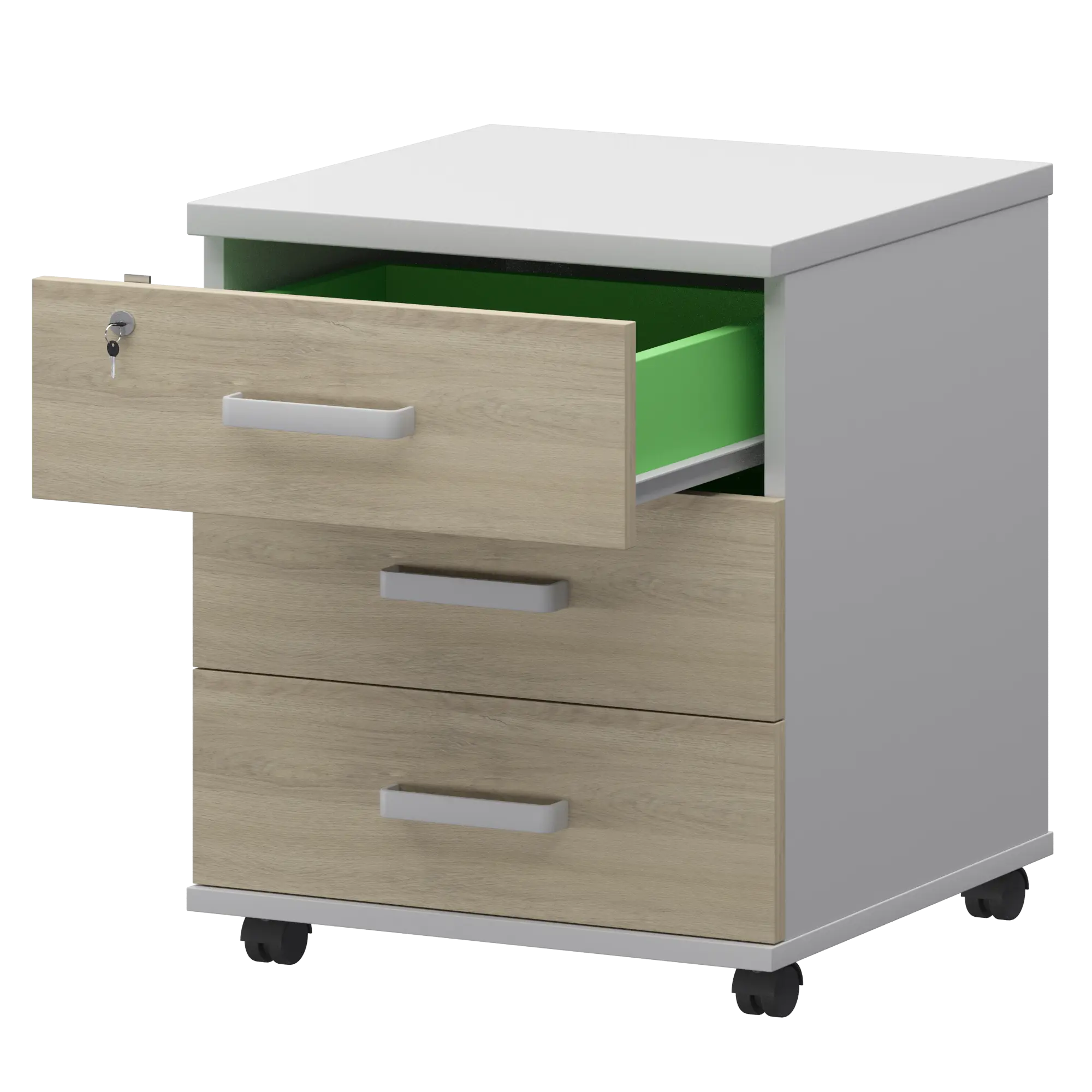 Тумба подкатная Смарт СМТ-3ПЦ Тип1 Белый/Кронберг