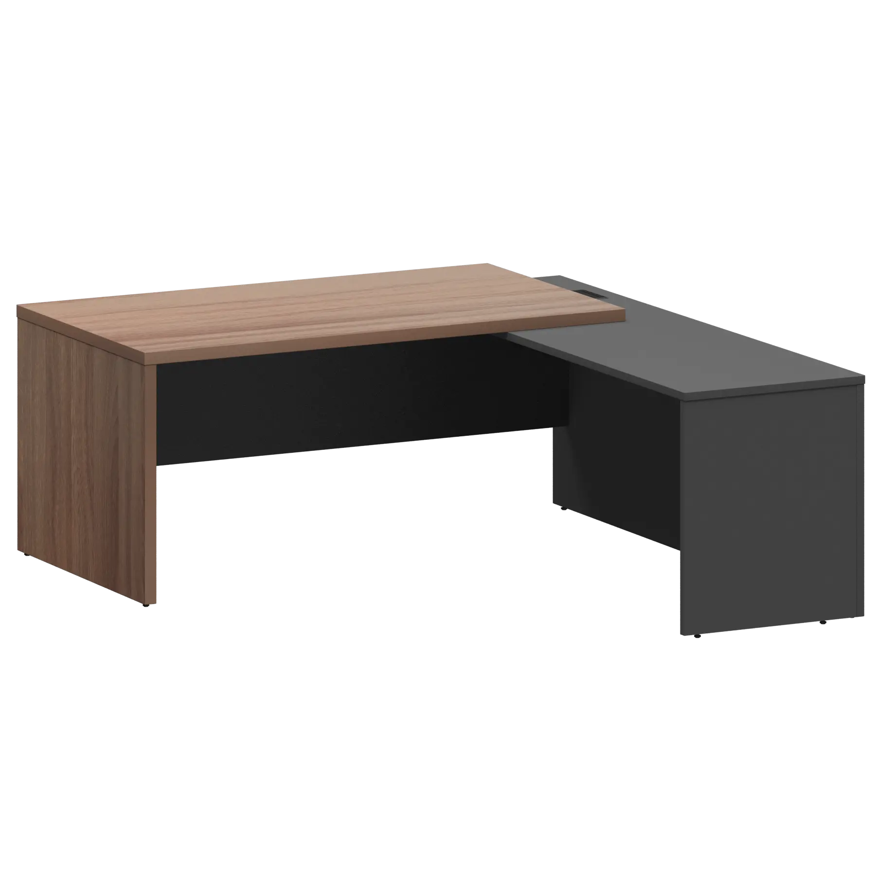 Стол руководителя правый Кортез KZP-18R Темный шимо/Графит