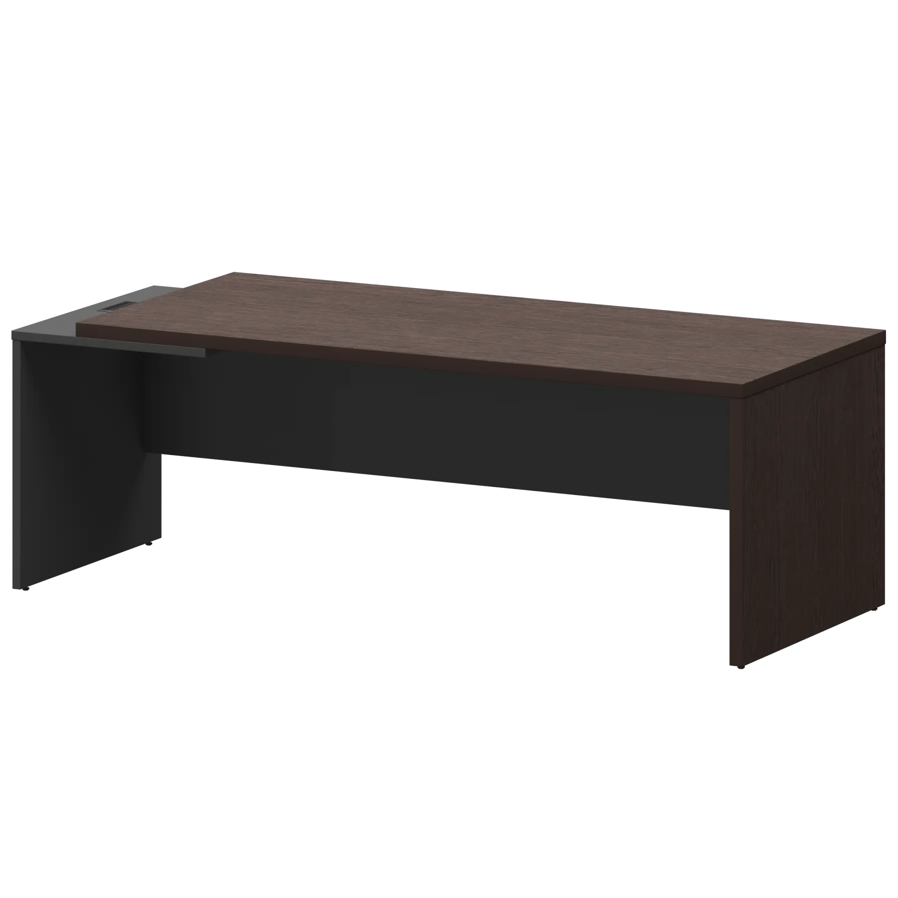 Стол руководителя левый Кортез KZ-22L Дуб венге/Графит
