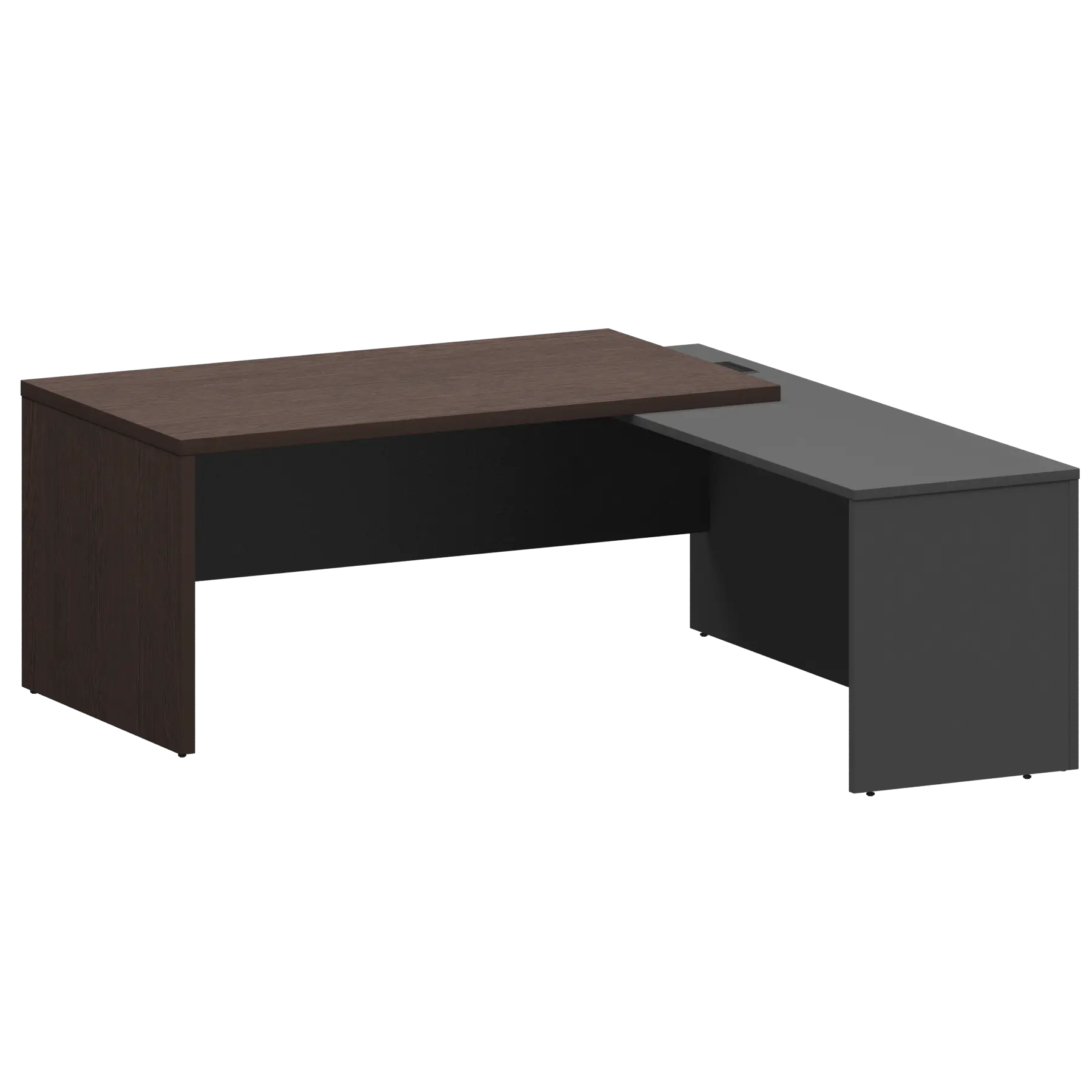 Стол руководителя правый Кортез KZP-18R Дуб венге/Графит