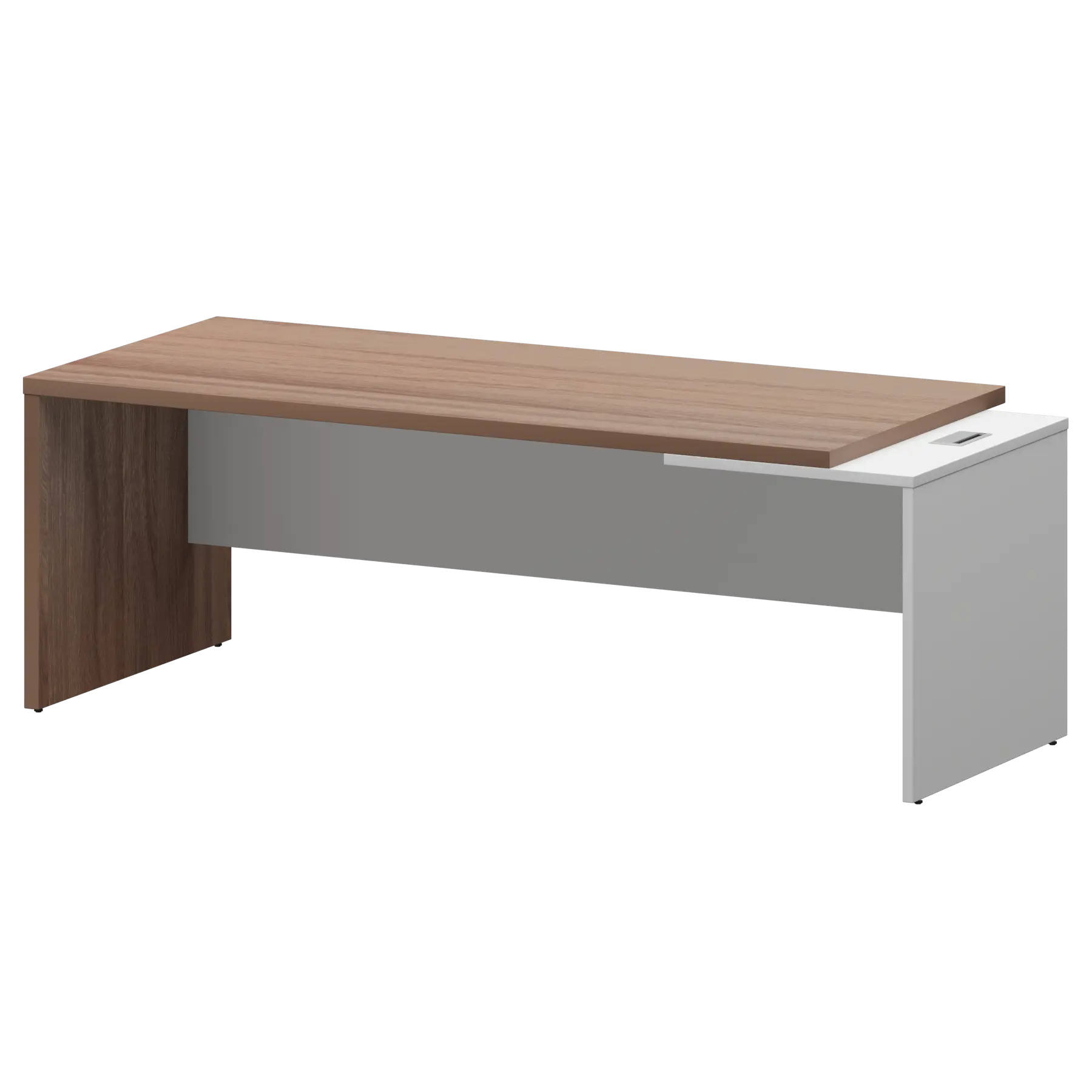 Стол руководителя правый Кортез KZ-22R Темный шимо/Белый