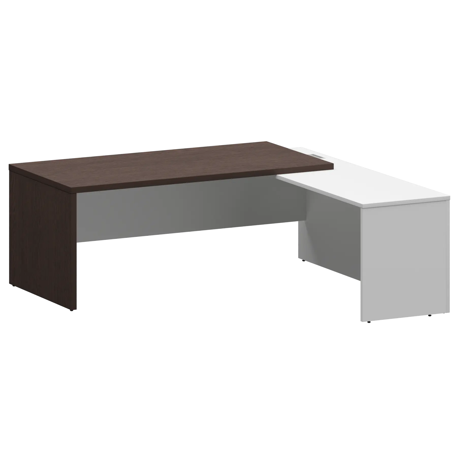 Стол руководителя правый Кортез KZP-20R Дуб венге/Белый