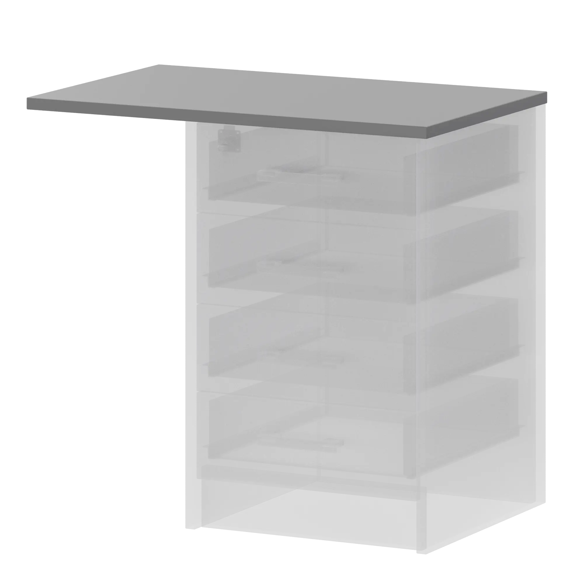 Крышка к приставным тумбам Арго А-706.Ф Серый