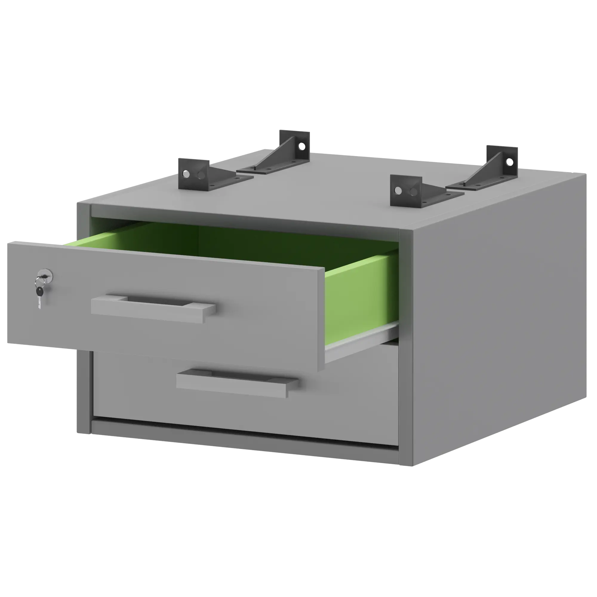 Тумба подвесная для столов на м/каркасе гл.600 мм Арго-М АМТ2-02М.60 Серый