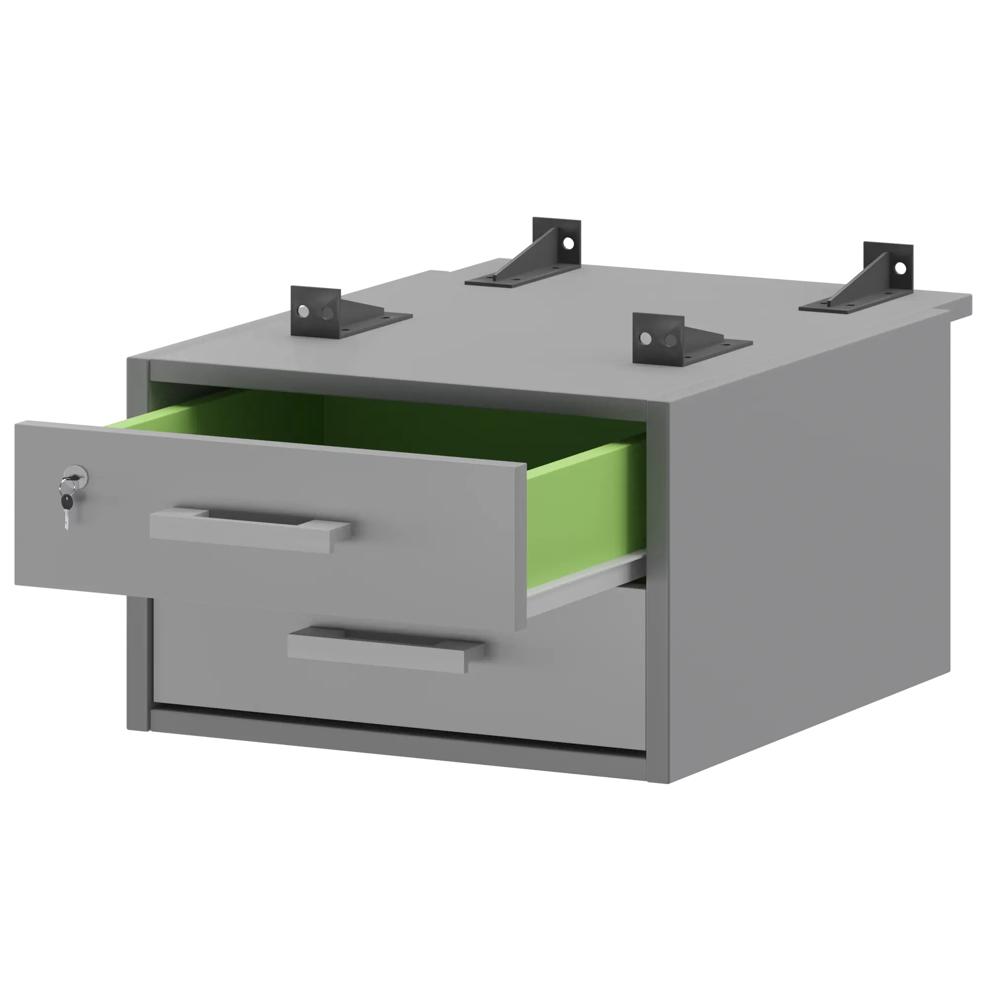 Тумба подвесная для столов на м/каркасе гл.730 мм Арго-М АМТ2-02М.73 Серый