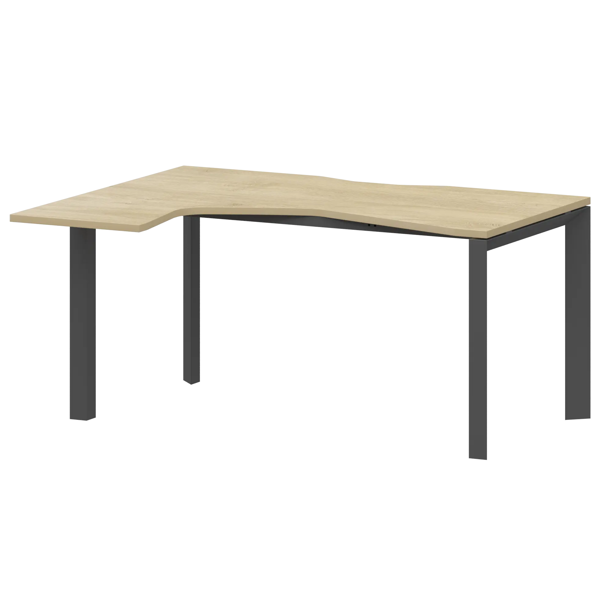 Стол эргономичный левый на металлокаркасе Аргентум-МП НТМП.П-040.ЛВ Баттл Рок/Антрацит