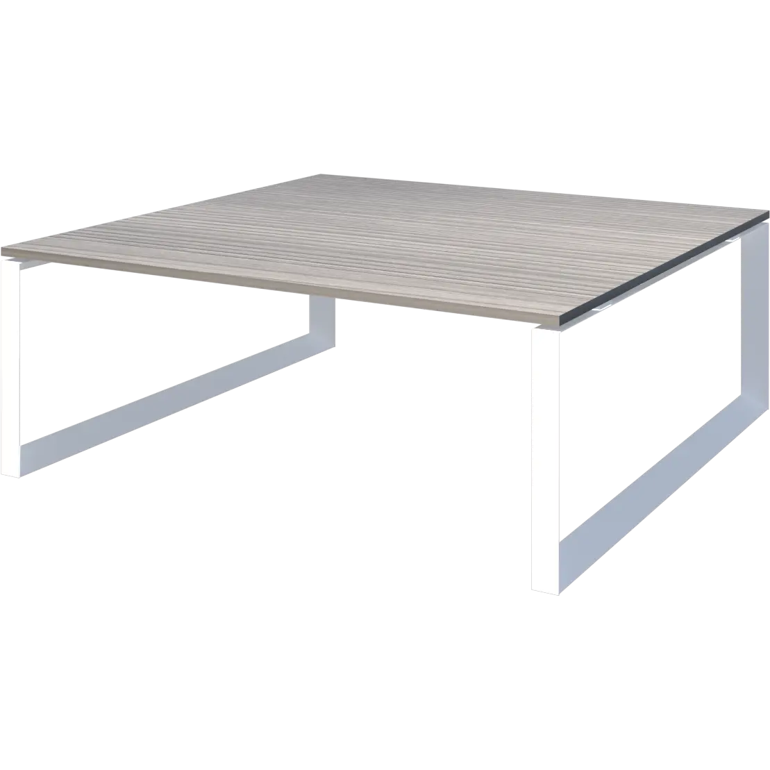 Стол переговорный на металлокаркасе Аргентум-МП НТМП.О-140.11 Лиственница/Белый