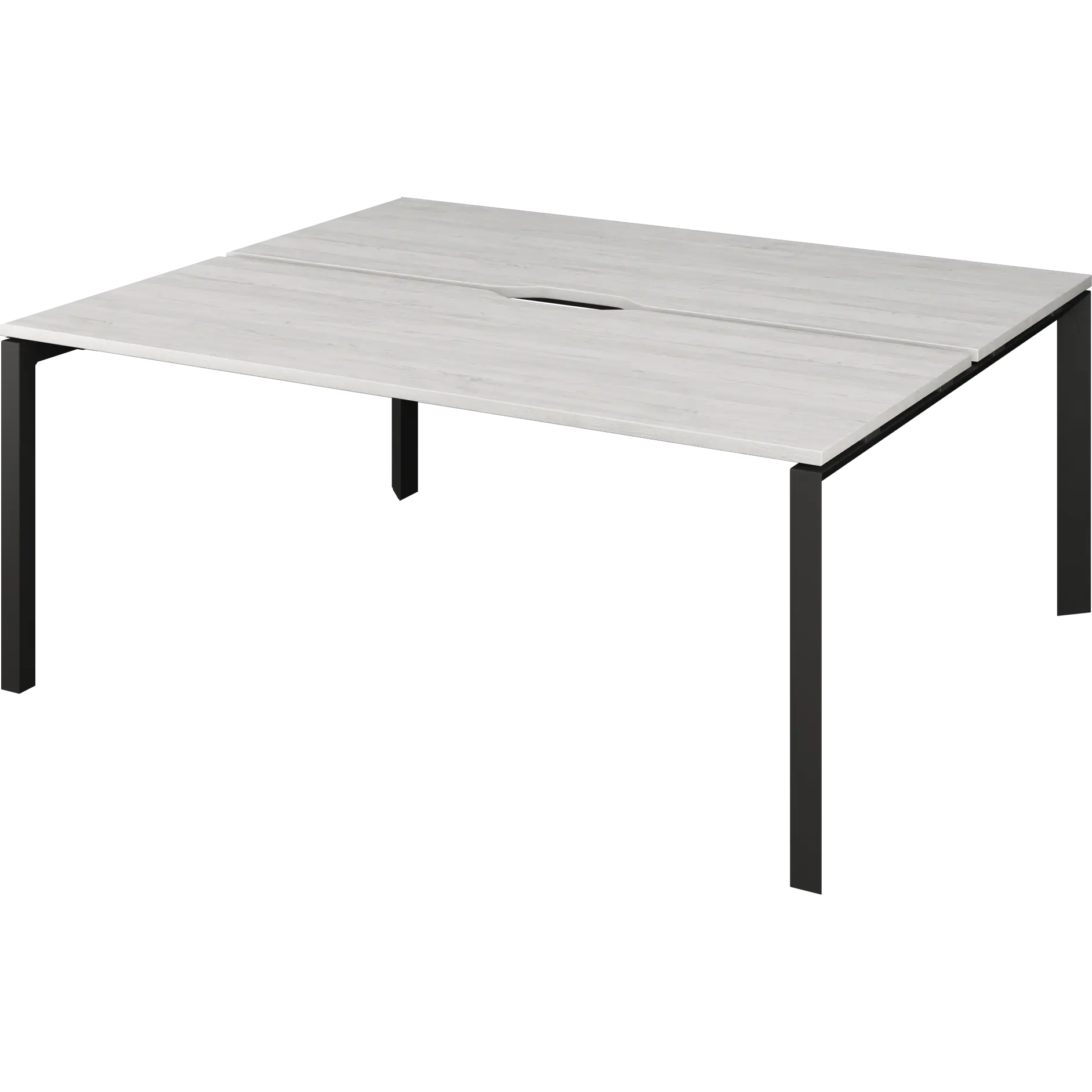 Бенч двойной на 2 рабочих места на металлокаркасе Аргентум-МП НТМП.П.Б2-200 Сосна винтер/Антрацит