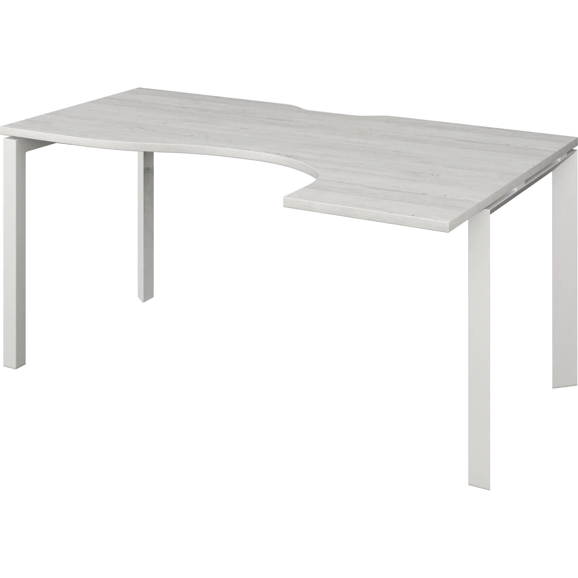 Стол эргономичный правый на металлокаркасе Аргентум-МП НТМП.П-060.ПР Сосна винтер/Белый