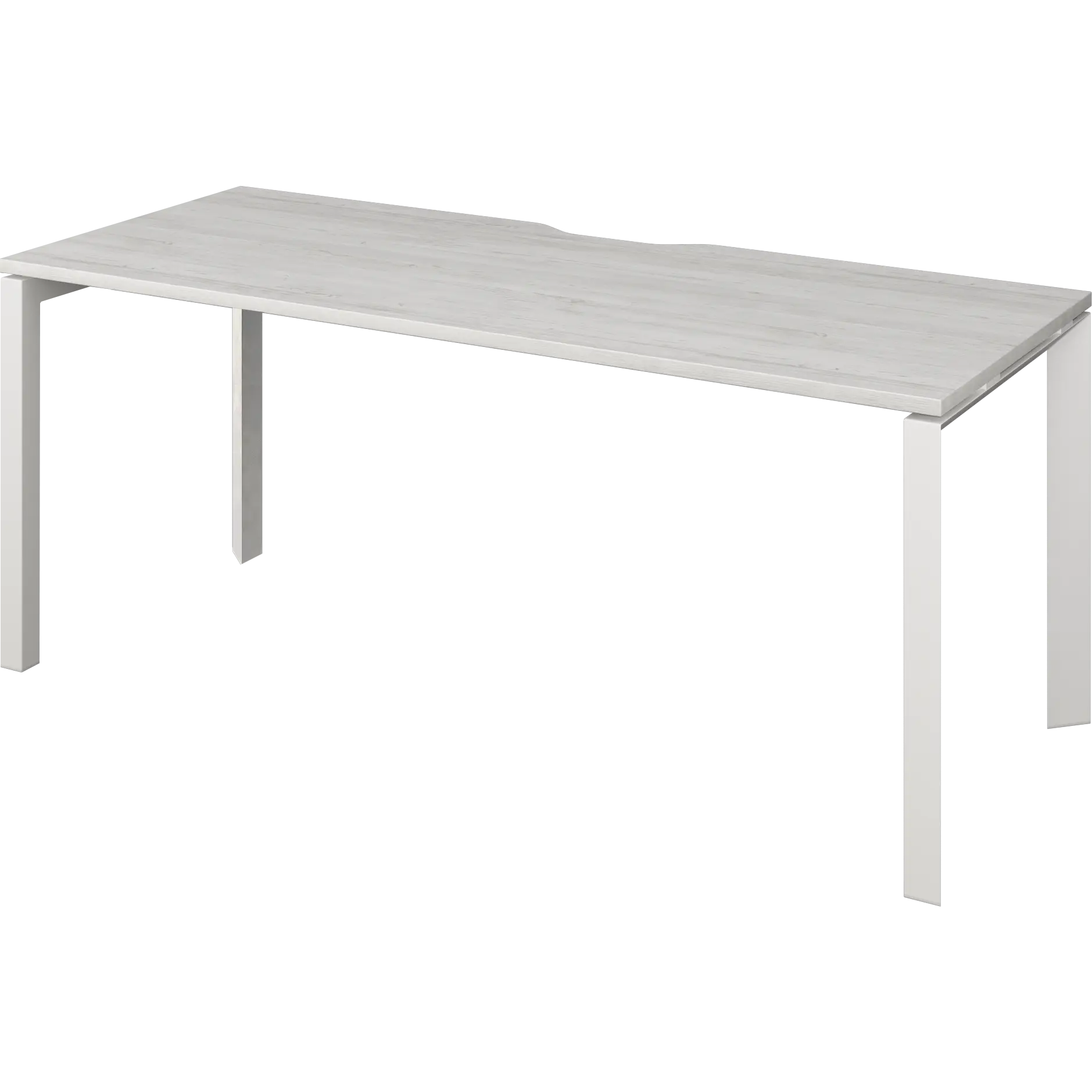 Стол на металлокаркасе Аргентум-МП НТМП.П-160 Сосна винтер/Белый