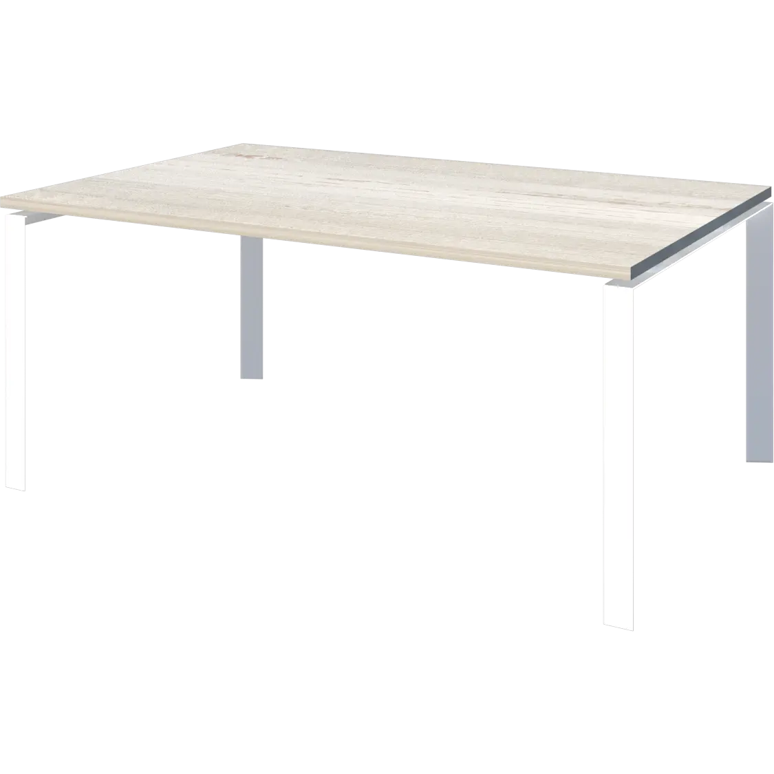 Стол переговорный на металлокаркасе Аргентум-МП НТМП.П-180.11 Сосна винтер/Белый