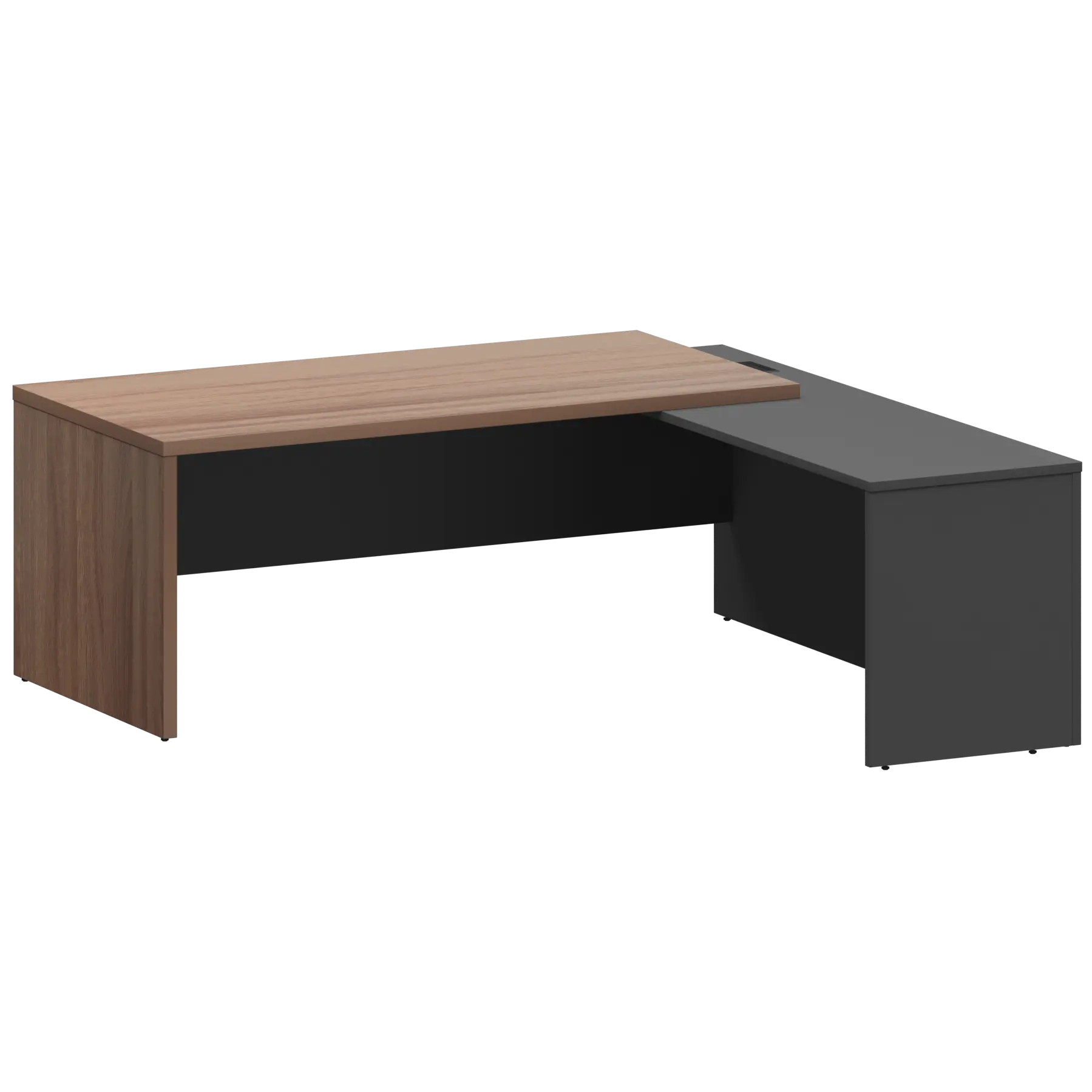 Стол руководителя правый Кортез KZP-20R Темный шимо/Графит