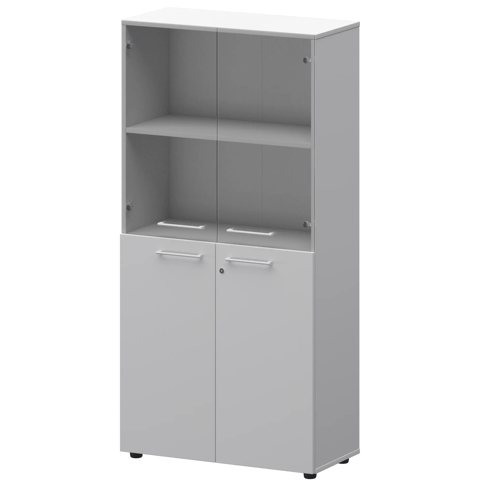 Шкаф высокий комб. Кортез СМШ48.28F.28S(Б) Белый