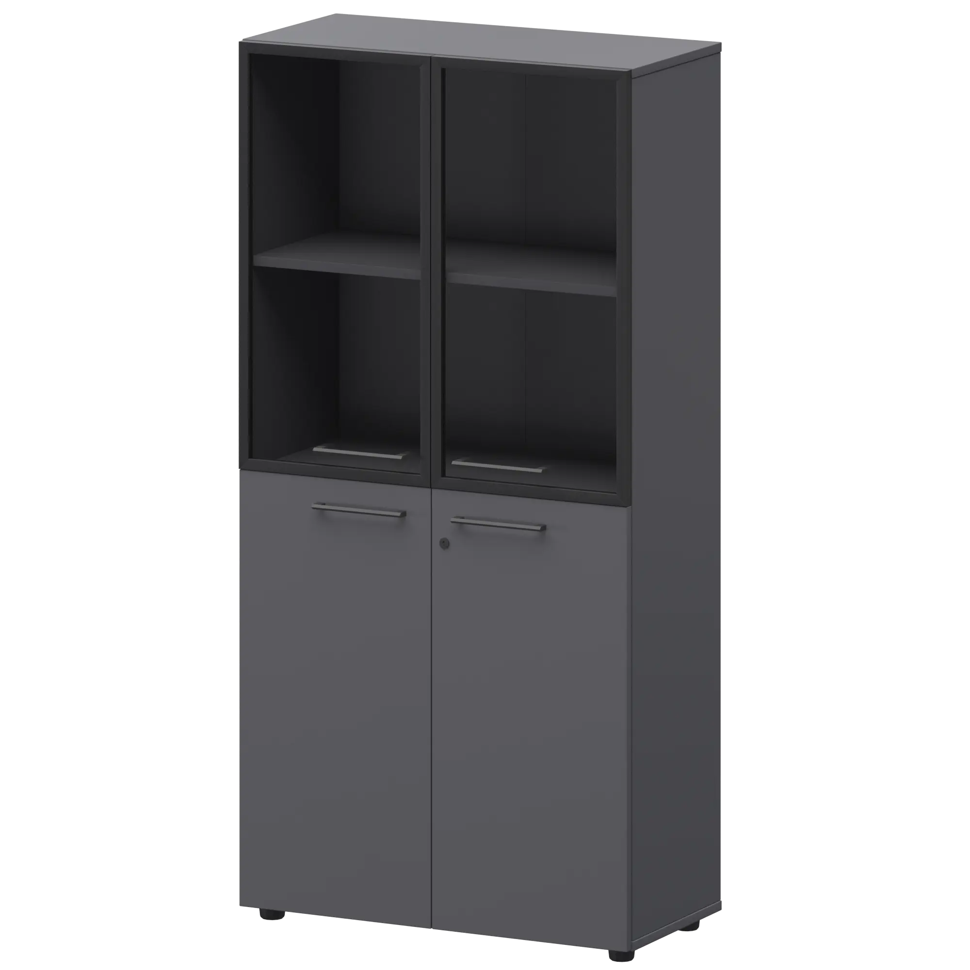 Шкаф высокий комб. Кортез СМШ48.28F.28RS Графит