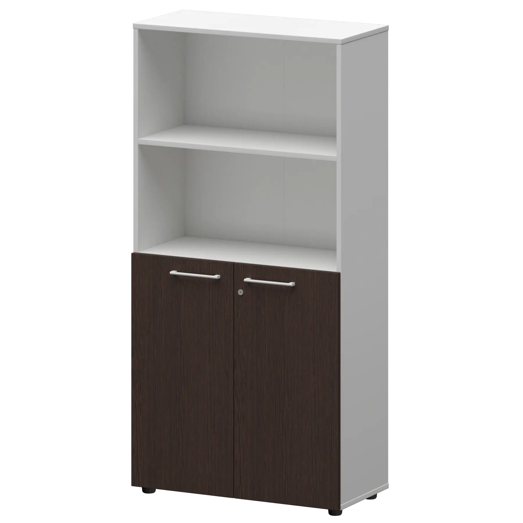 Шкаф высокий полузакрытый Кортез СМШ48.28F(Б) Дуб венге/Белый