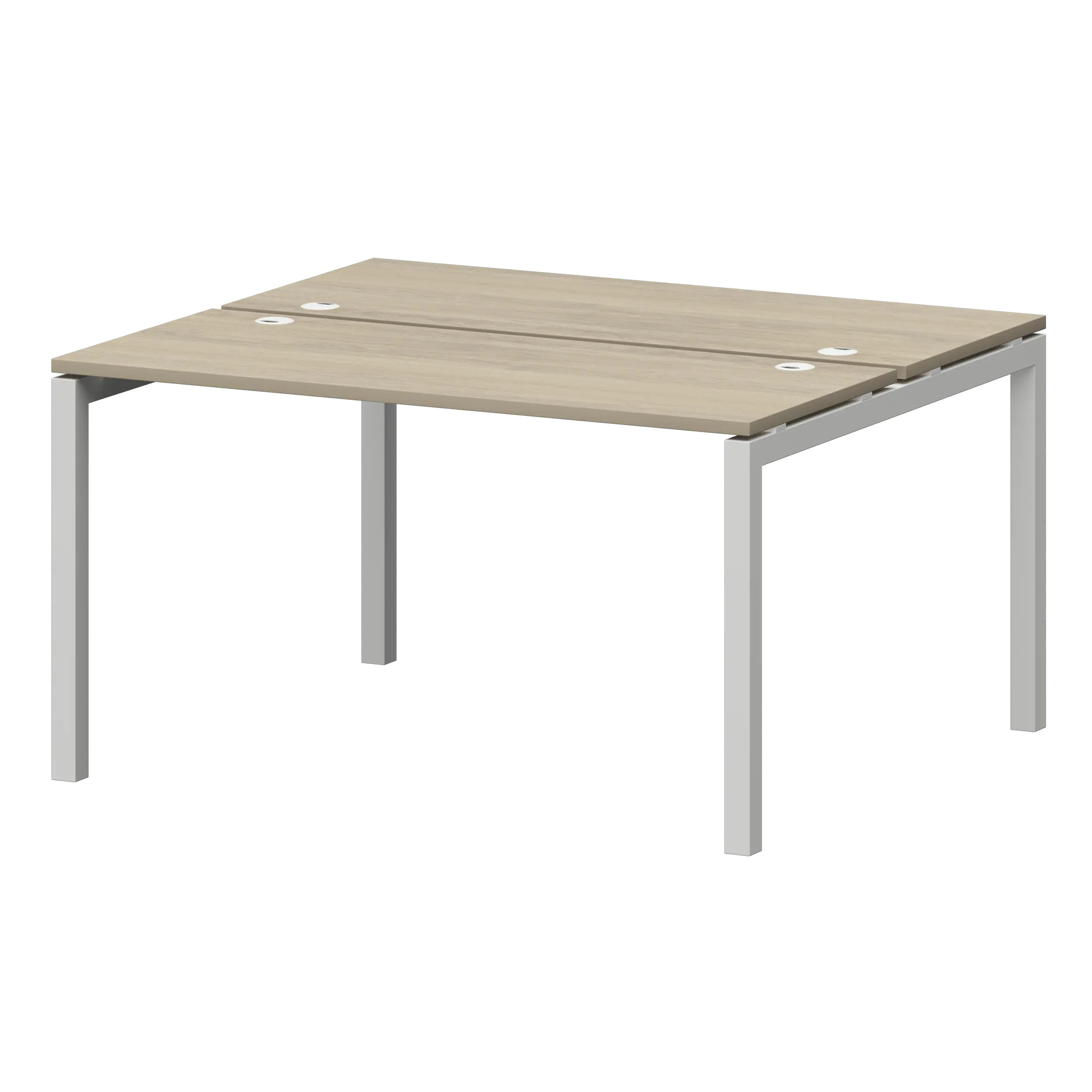 Бенч двойной на металлокаркасе Смарт СМС2-П-18К.120.Пр50 Кронберг/Белый