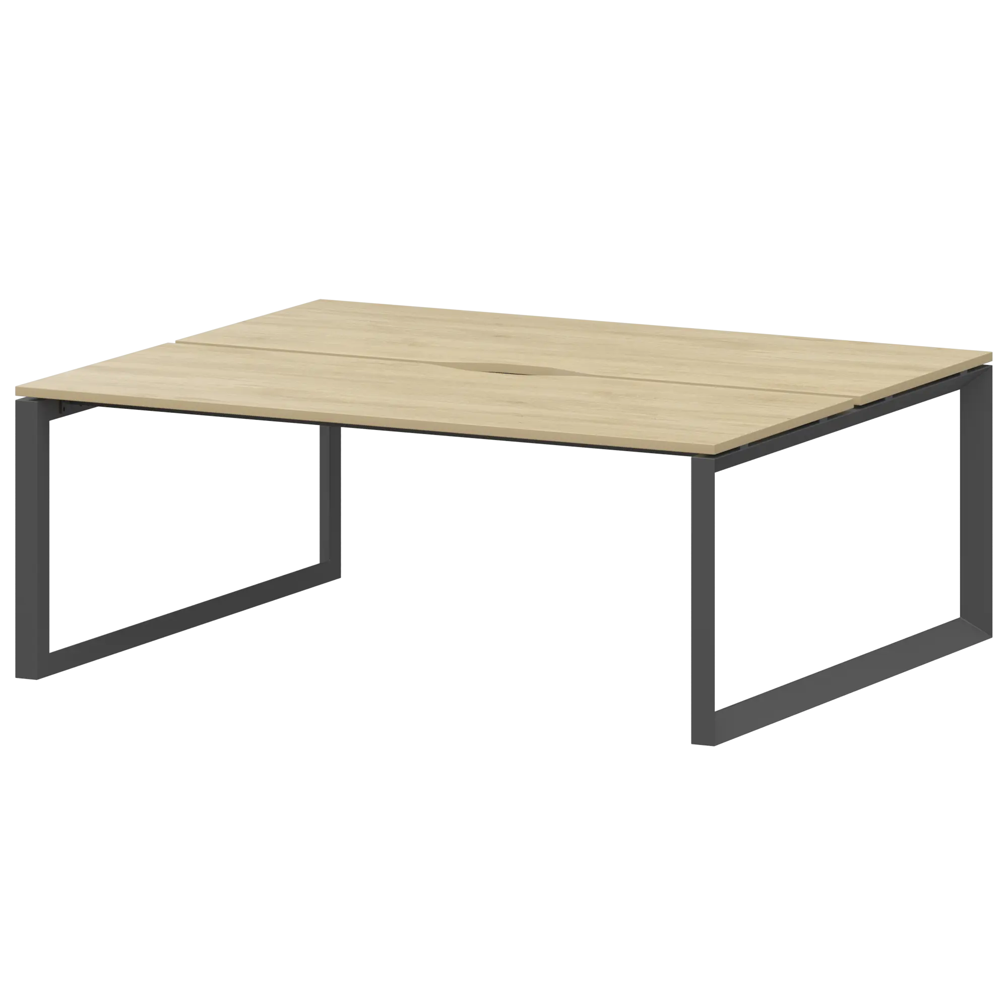 Бенч двойной на 2 рабочих места на металлокаркасе Аргентум-МП НТМП.О.Б2-180 Баттл Рок/Антрацит