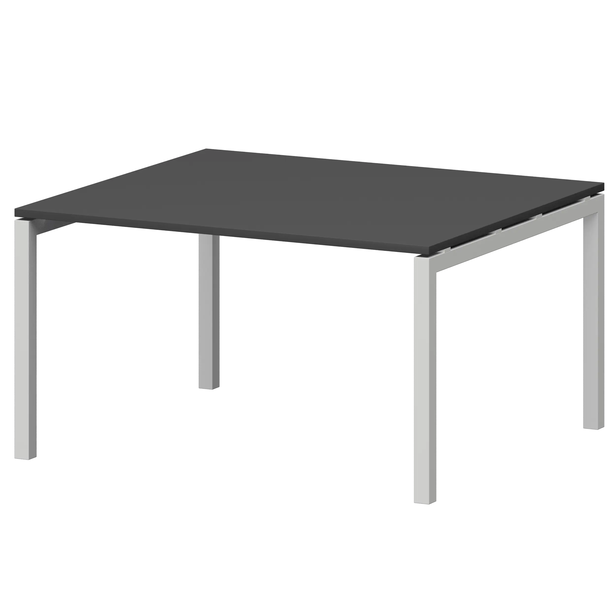 Стол переговорный на металлокаркасе Смарт СМСП-П-12.123.Пр50 Графит/Белый