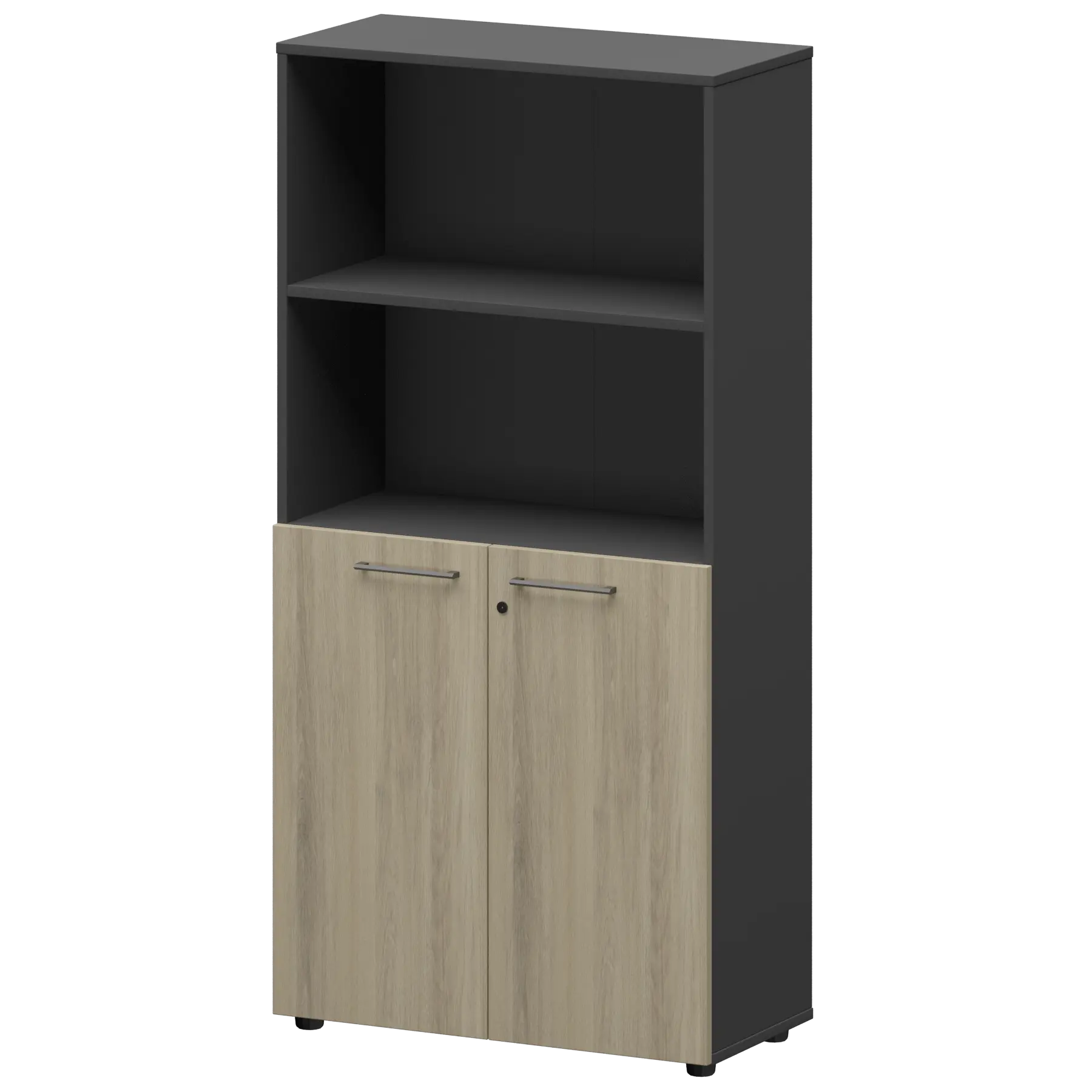 Шкаф высокий полузакрытый Кортез СМШ48.28F Кронберг/Графит