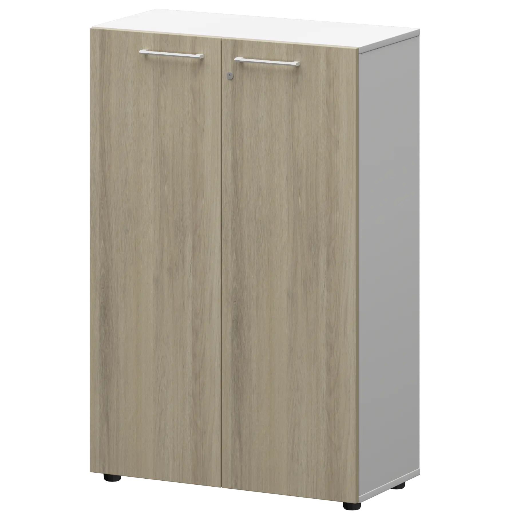 Шкаф средний закрытый Кортез СМШ38F(Б) Кронберг/Белый