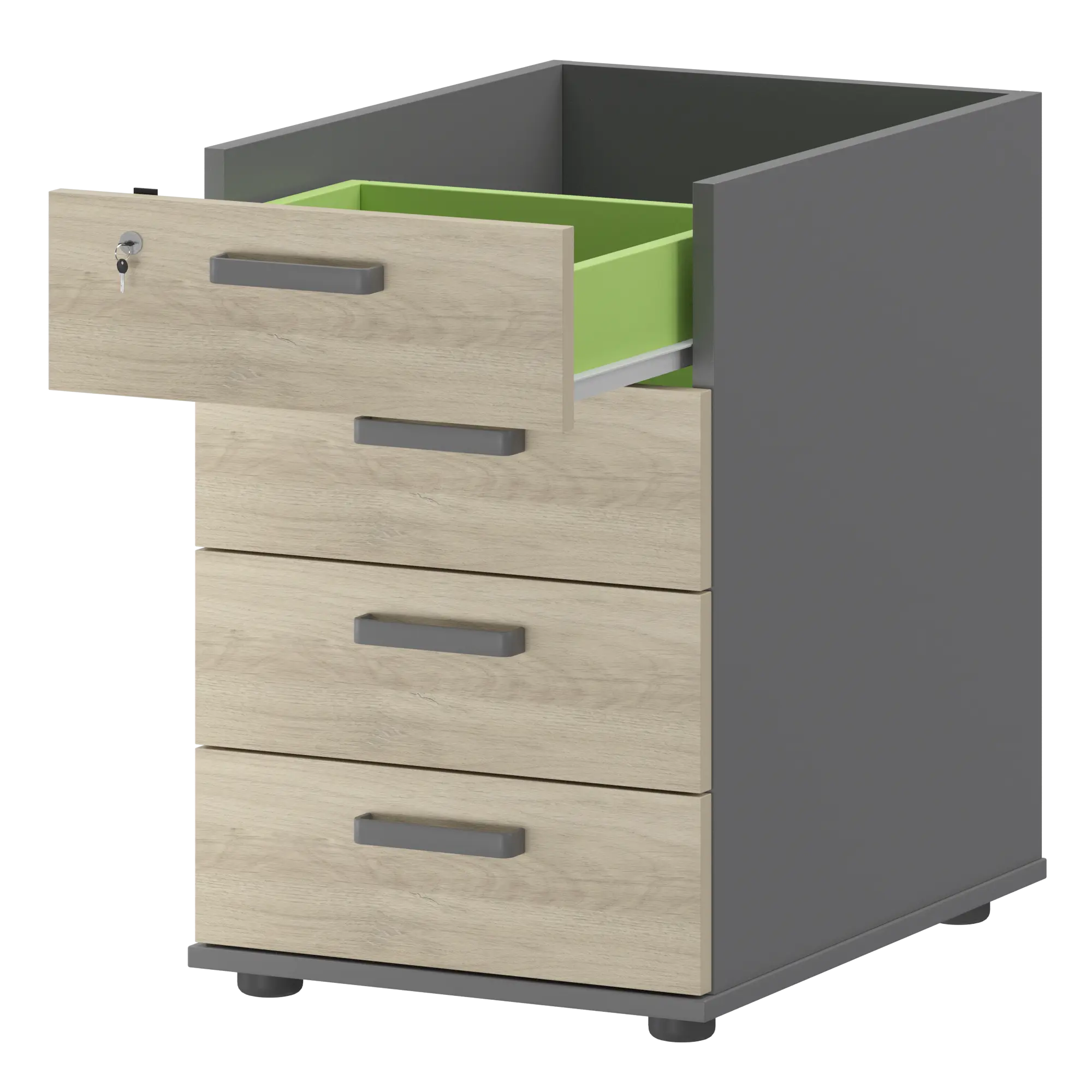 Корпус тумбы приставной Смарт СМТ-4П Графит/Кронберг