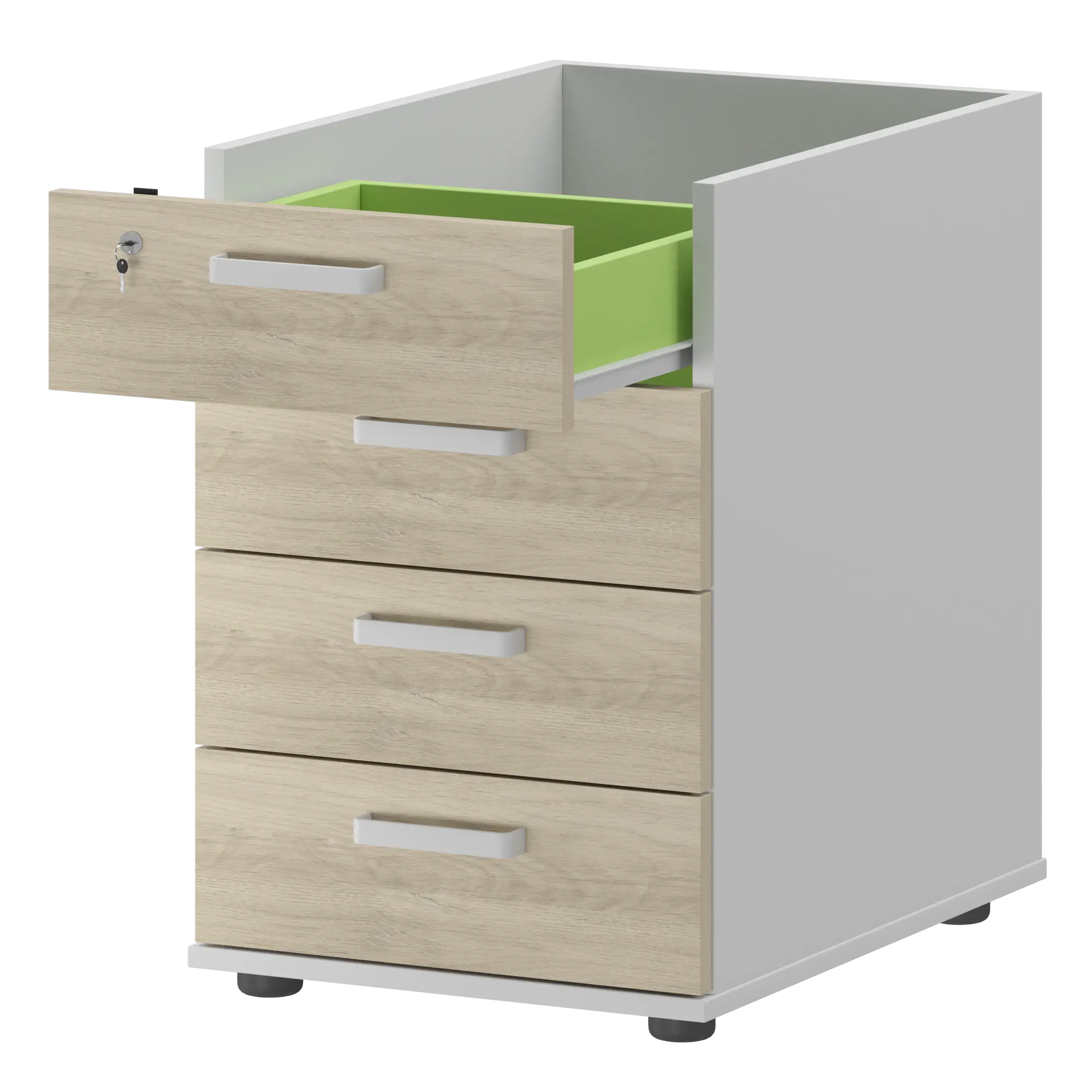 Корпус тумбы приставной с ЦЗ Смарт СМТ-4ПЦ  Белый/Кронберг