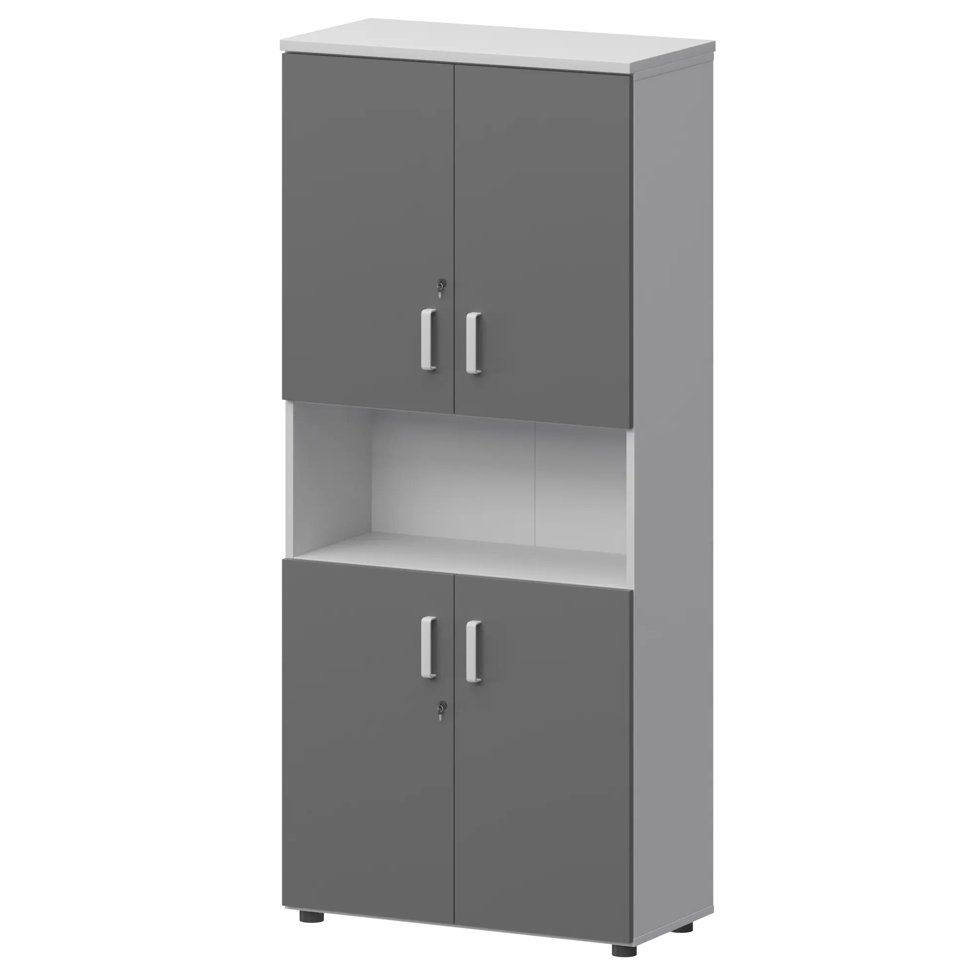 Шкаф Смарт СМШ-58Д4 Тип1 Белый/Графит