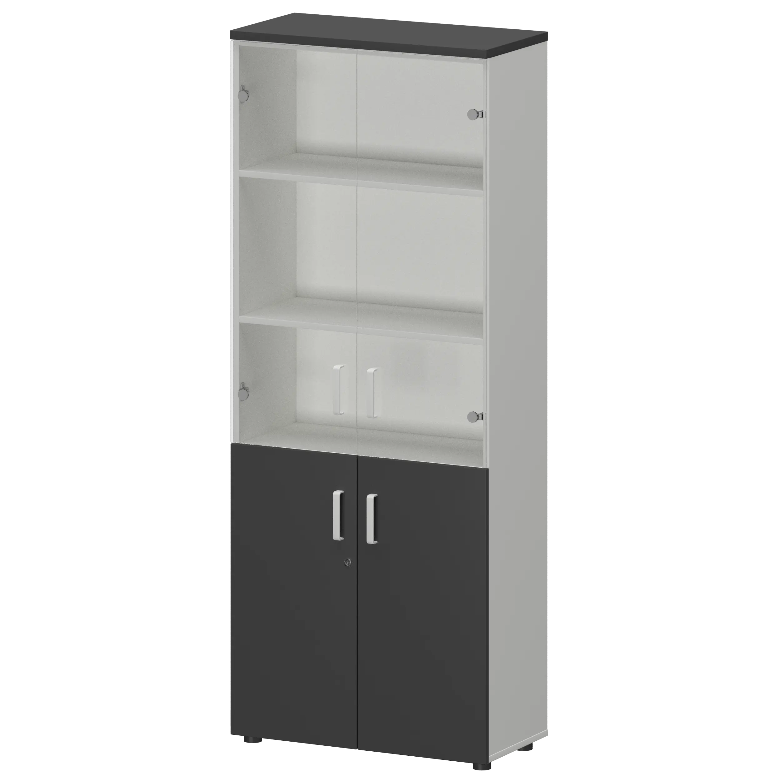 Шкаф Смарт СМШ-58ДС Тип2 Белый/Графит