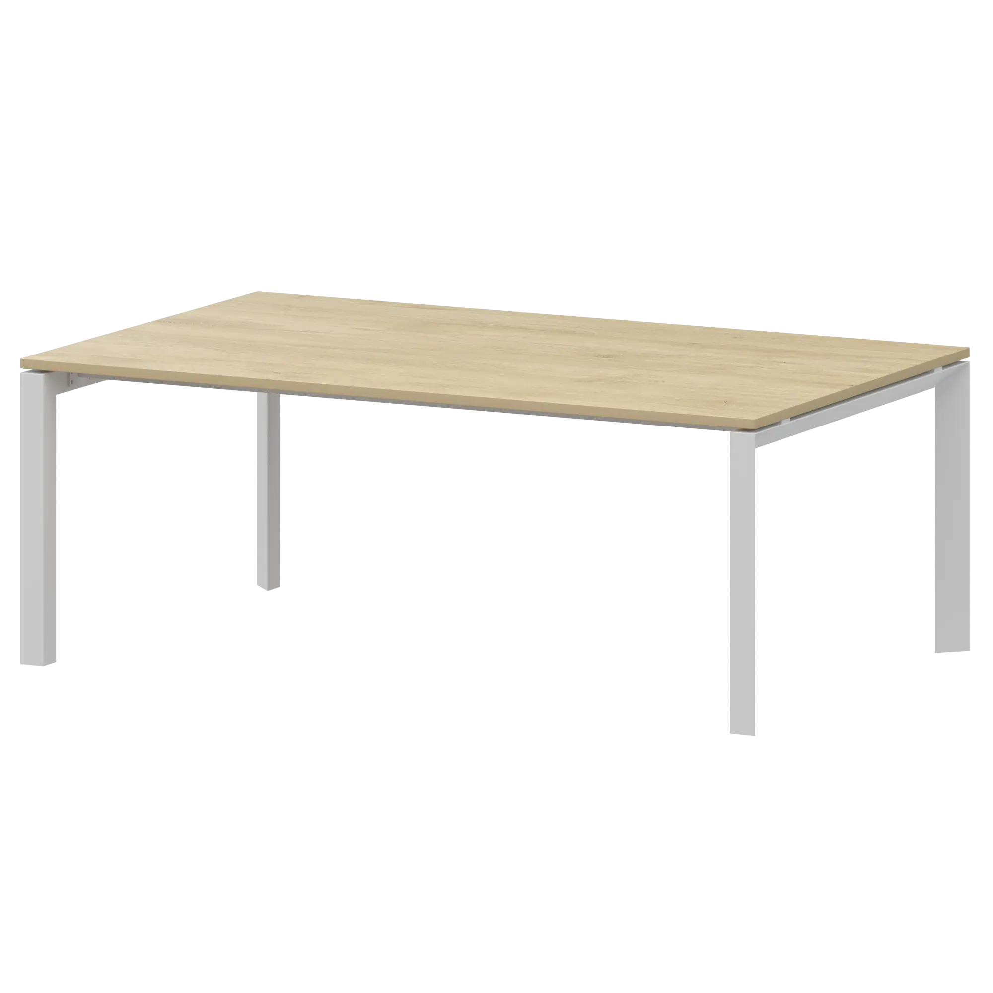 Стол переговорный на металлокаркасе Аргентум-МП НТМП.П.200.11 Баттл Рок/Белый