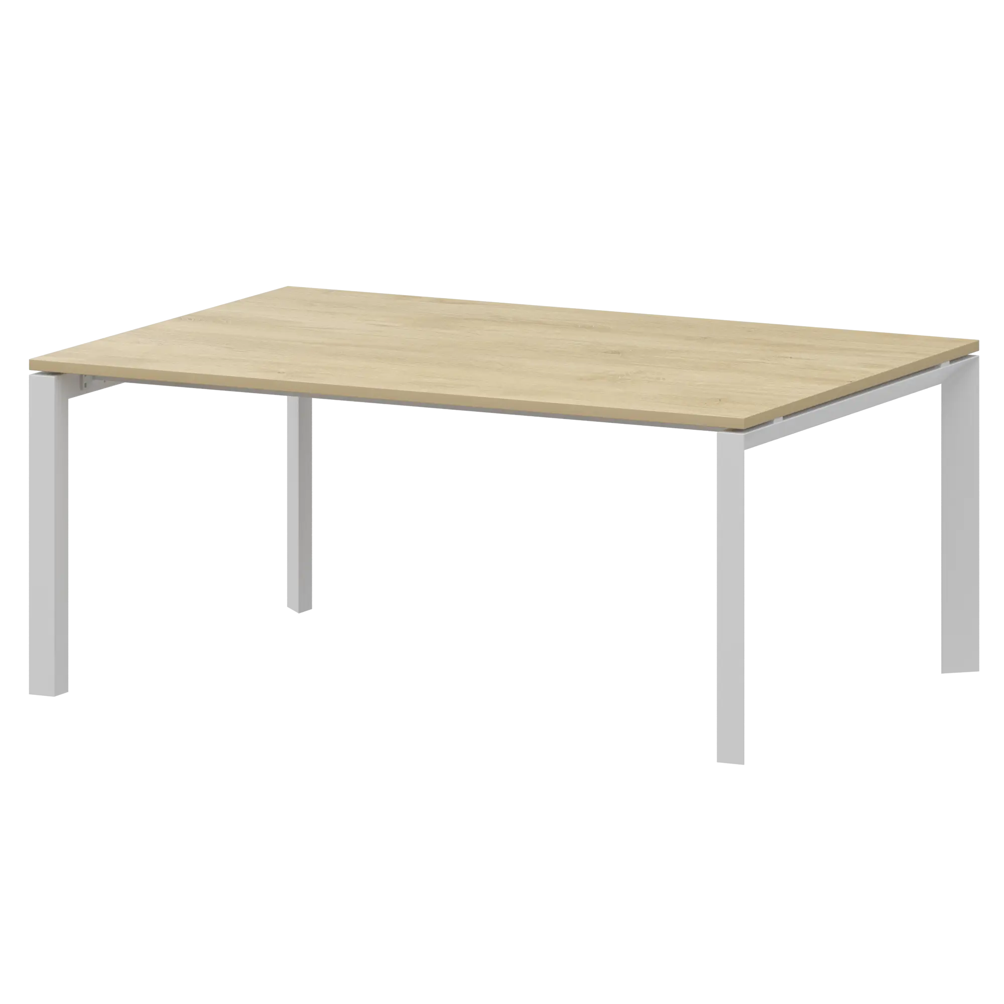 Стол переговорный на металлокаркасе Аргентум-МП НТМП.П.160.11 Баттл Рок/Белый