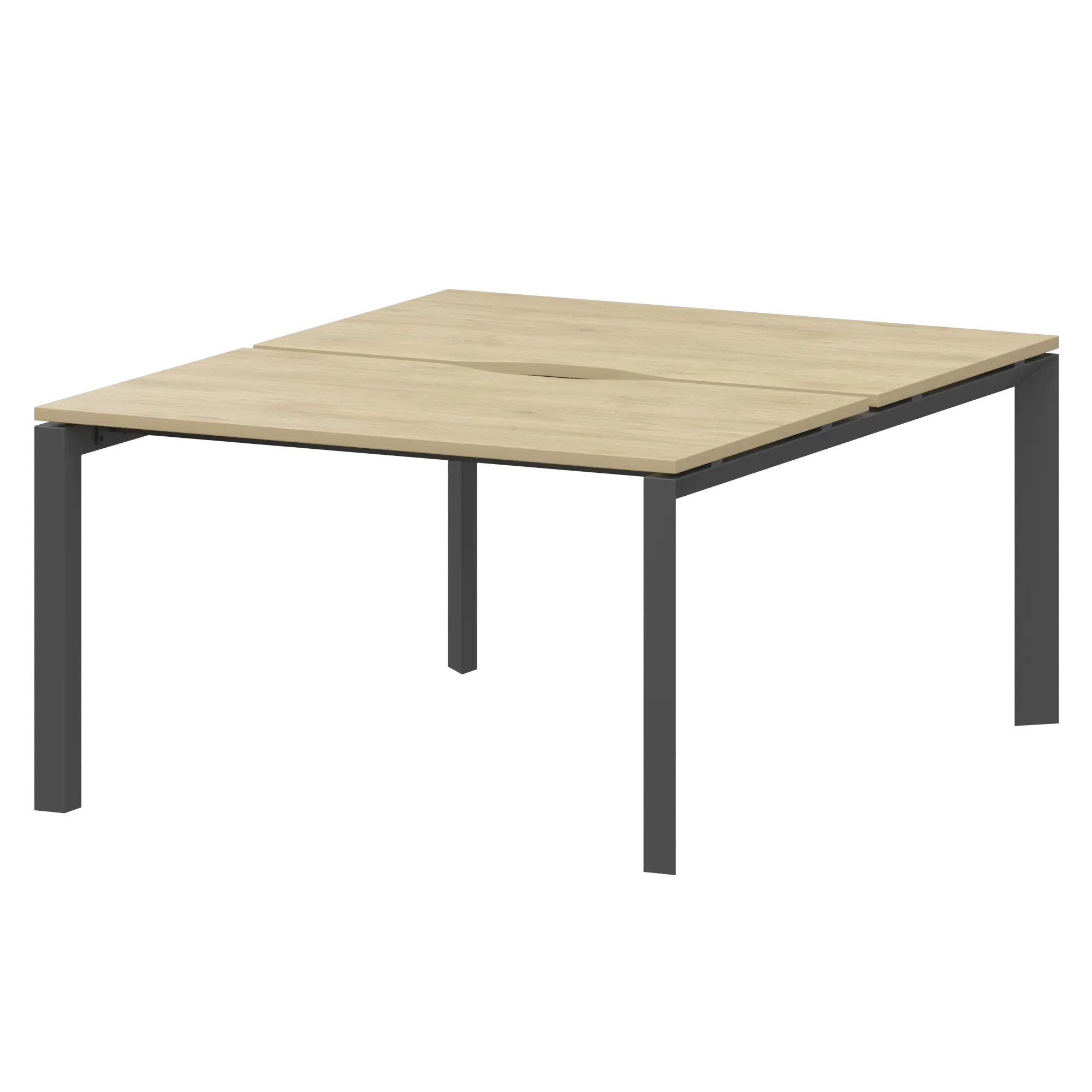 Бенч двойной на 2 рабочих места на металлокаркасе Аргентум-МП НТМП.П.Б2-120 Баттл Рок/Антрацит