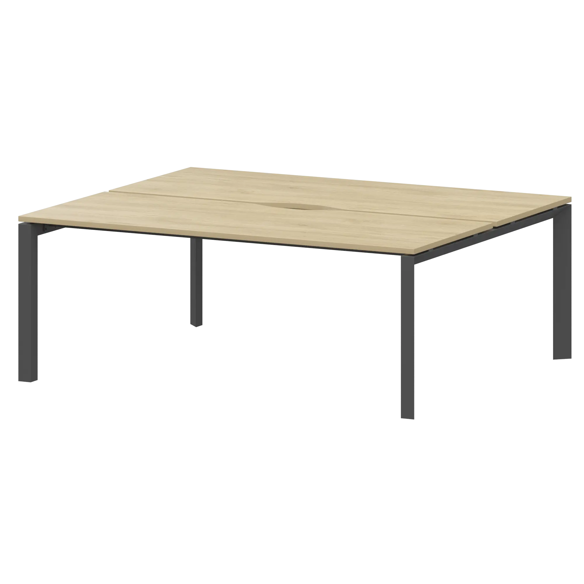 Бенч двойной на 2 рабочих места на металлокаркасе Аргентум-МП НТМП.П.Б2-200 Баттл Рок/Антрацит