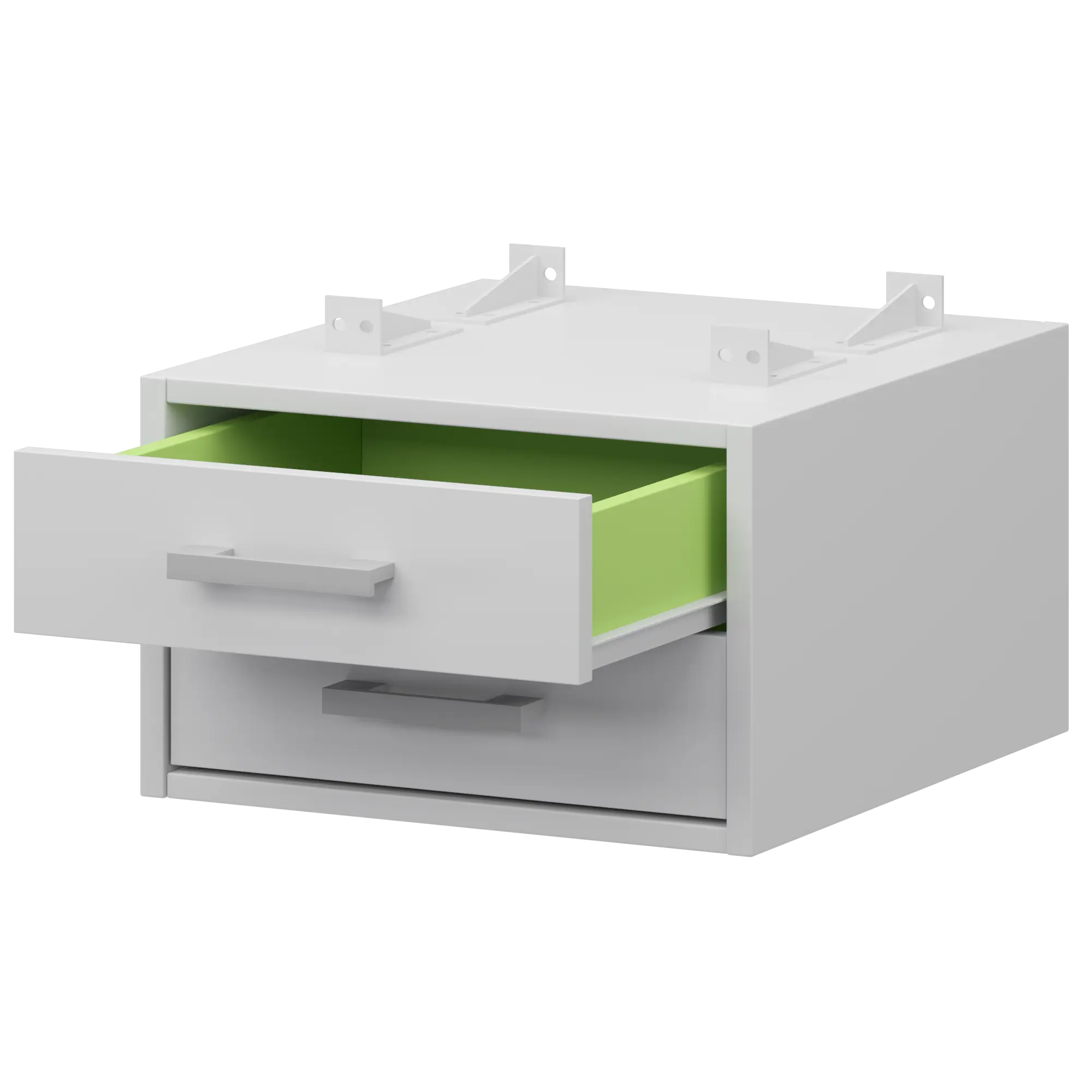 Тумба подвесная для столов на м/каркасе гл.600 мм Арго-М АМТ2-02.60 Белый/Белый