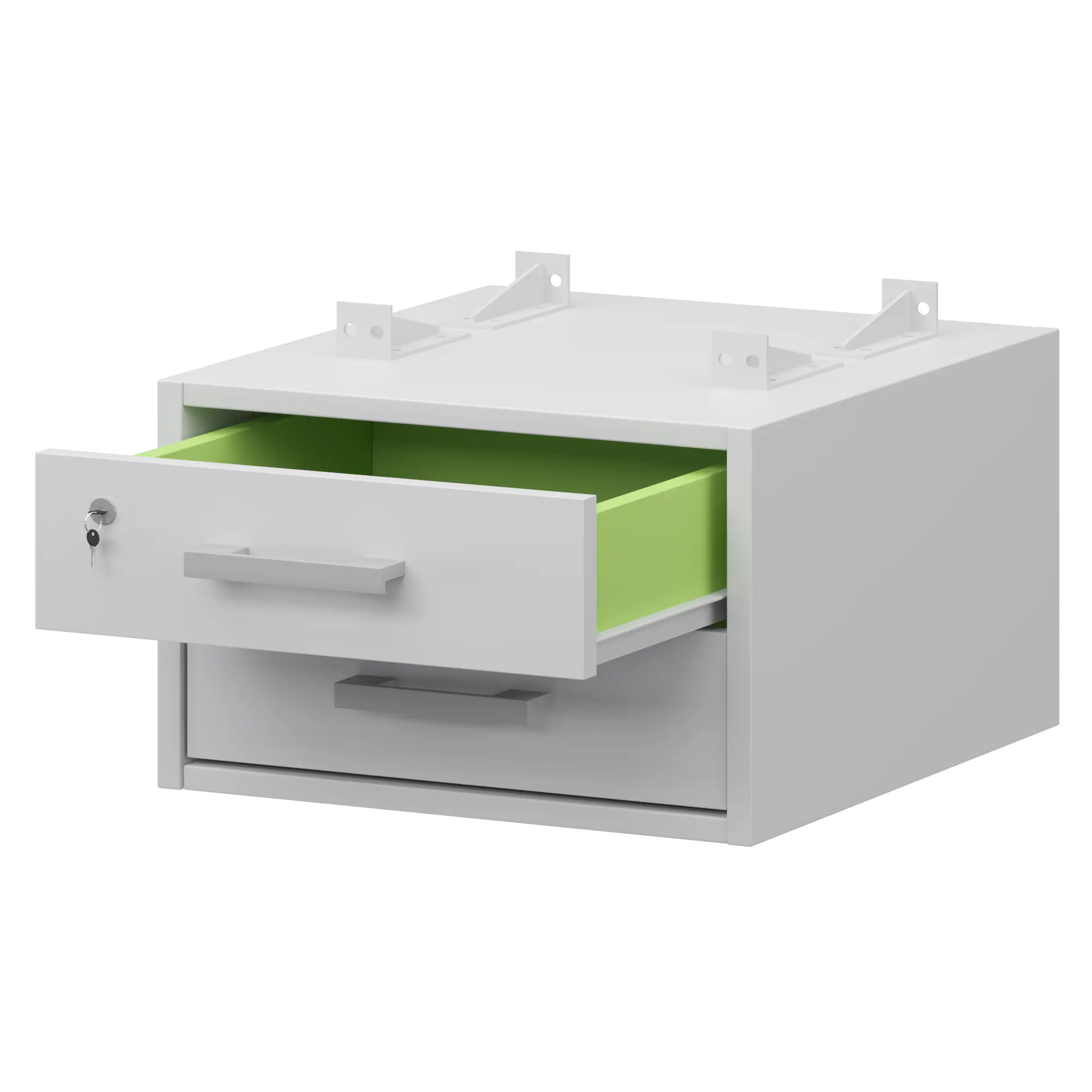 Тумба подвесная для столов на м/каркасе гл.600 мм Арго-М АМТ2-02М.60 Белый/Белый