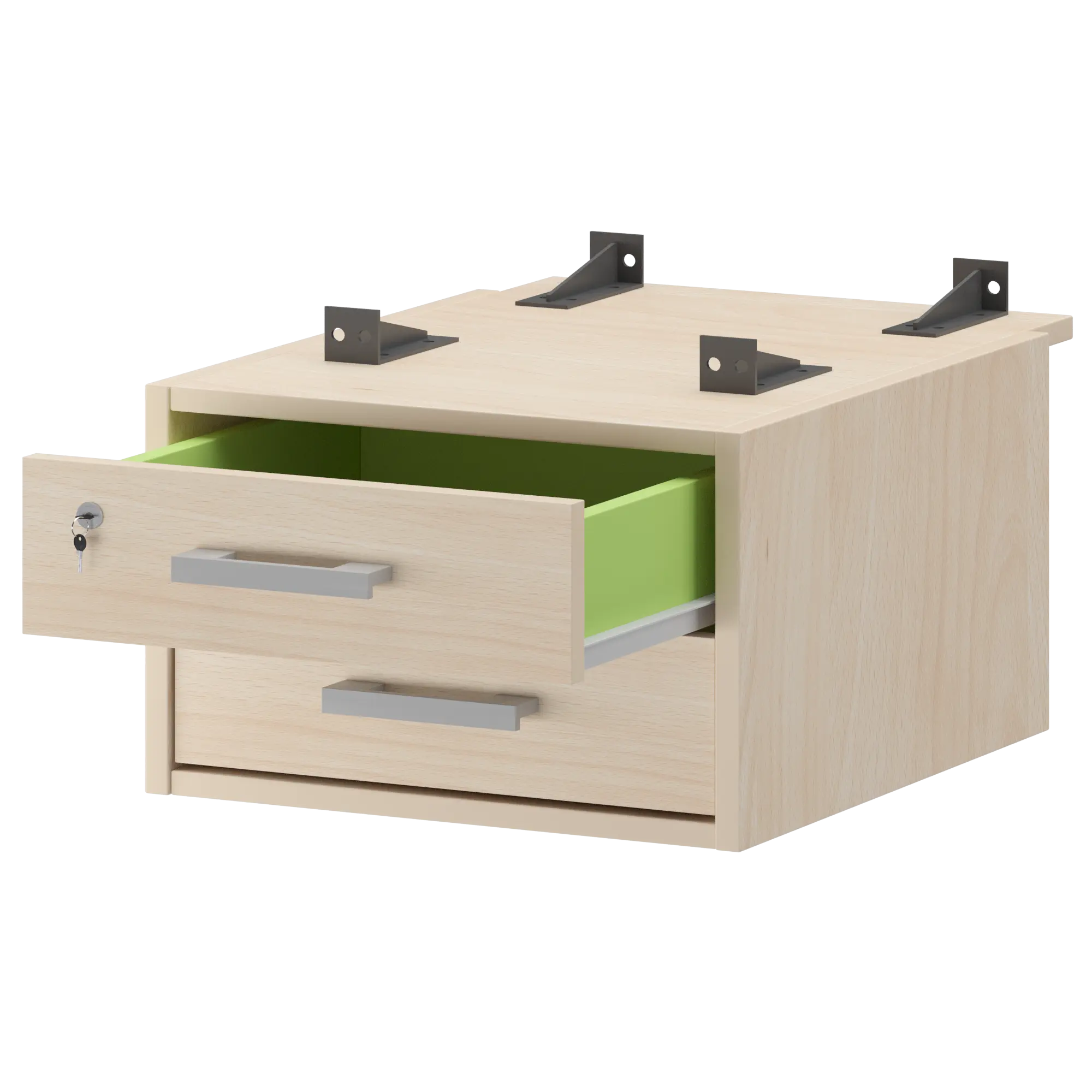 Тумба подвесная для столов на м/каркасе гл.730 мм Арго-М АМТ2-02М.73 Бук