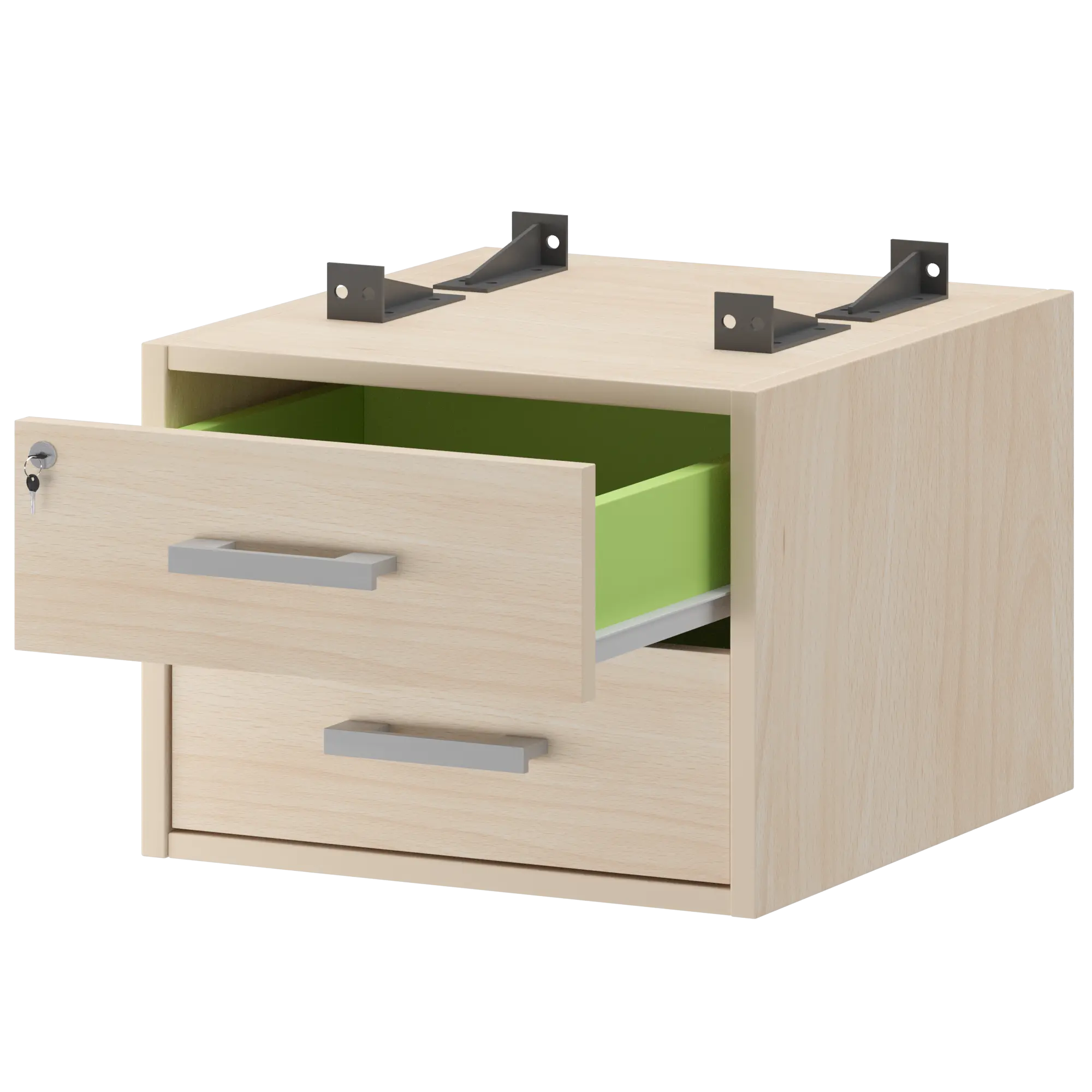 Тумба подвесная для столов на м/каркасе гл.600 мм Арго-М АМТ2-02Ц.60 Бук