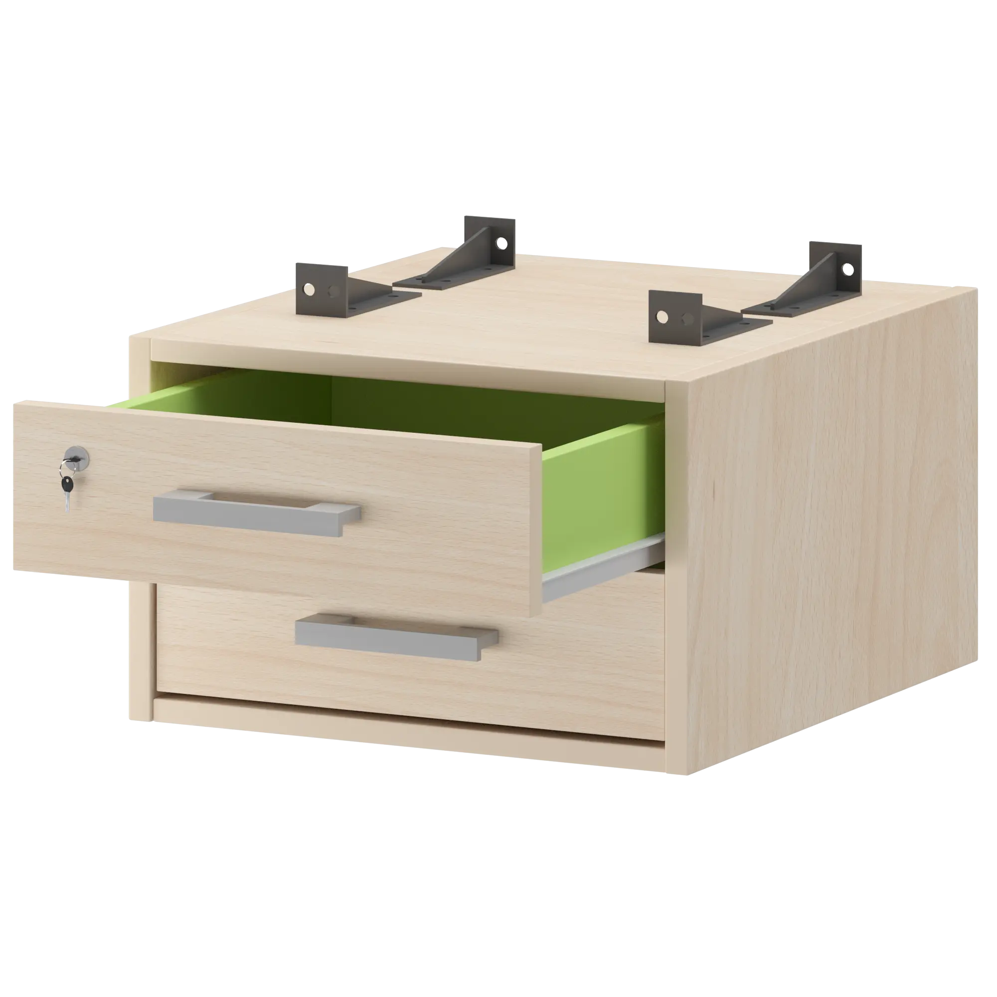 Тумба подвесная для столов на м/каркасе гл.600 мм Арго-М АМТ2-02М.60 Бук