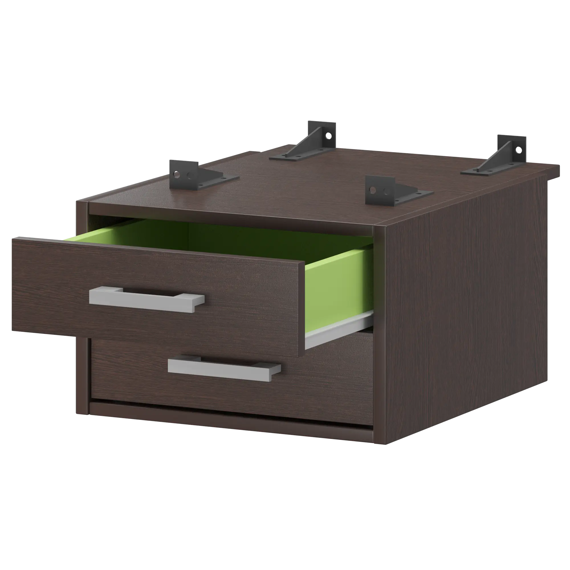 Тумба подвесная для столов на м/каркасе гл.730 мм Арго-М АМТ2-02.73 Дуб венге